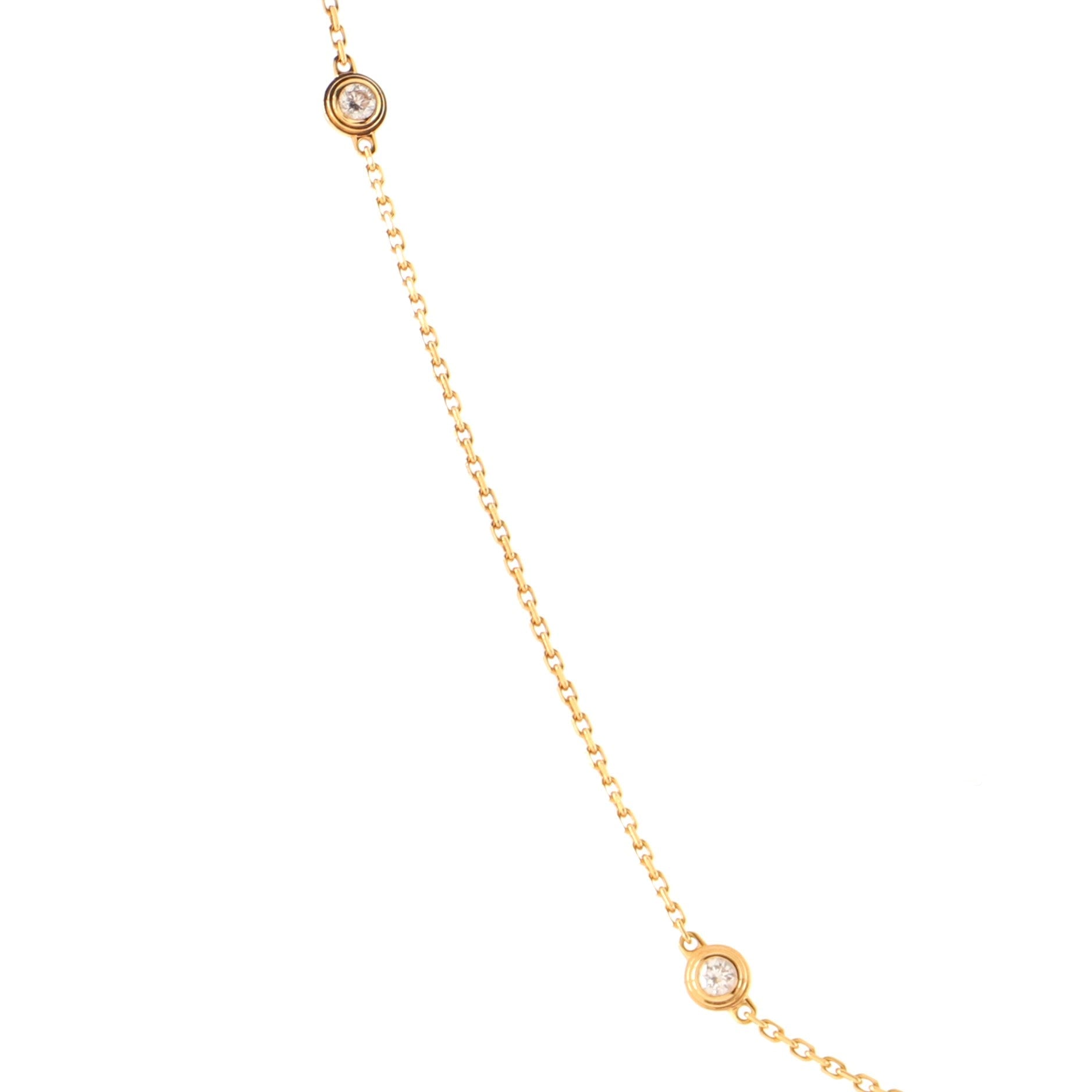 6 Diamond Diamants Legers Necklace 18K Yellow Gold with Diamonds
