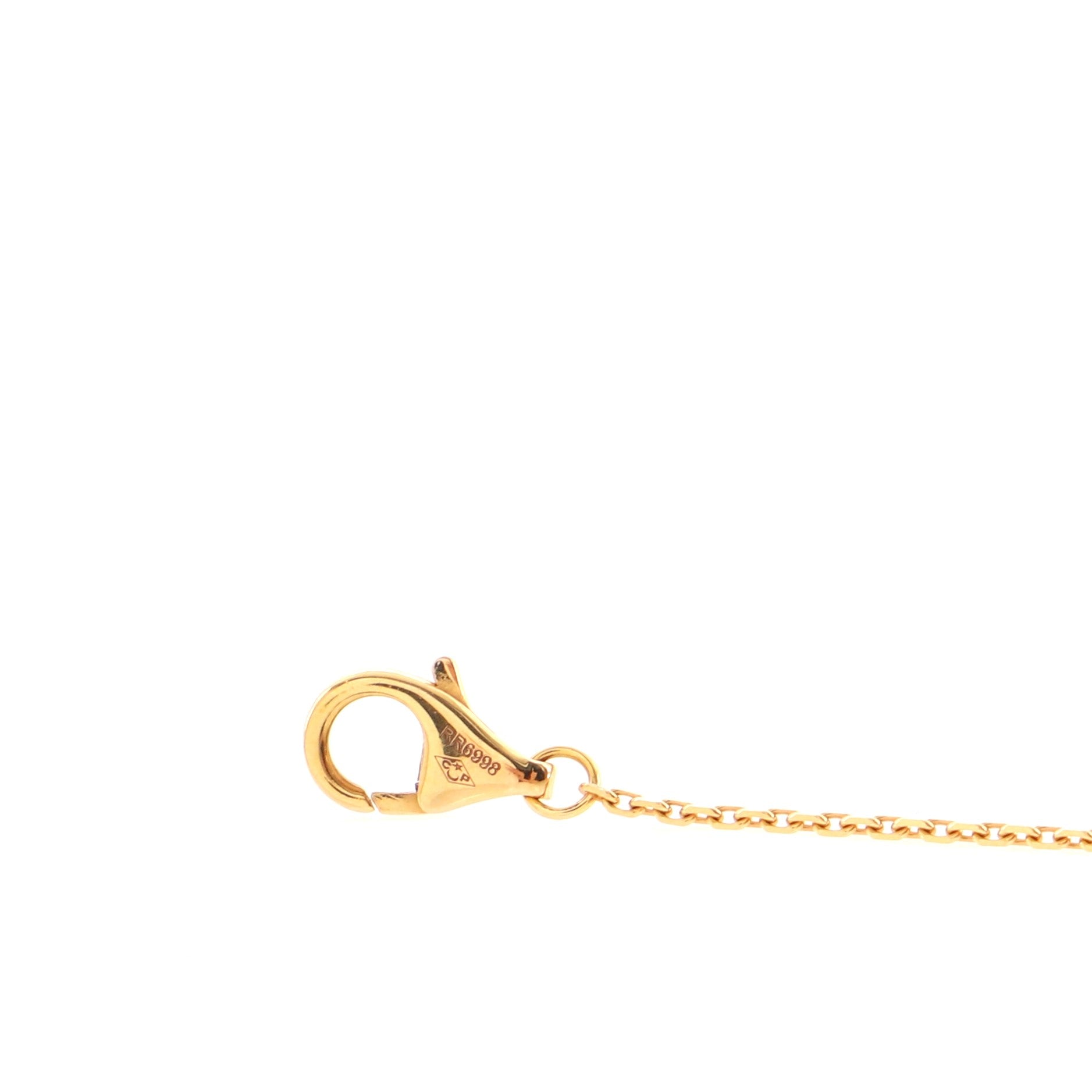6 Diamond Diamants Legers Necklace 18K Yellow Gold with Diamonds