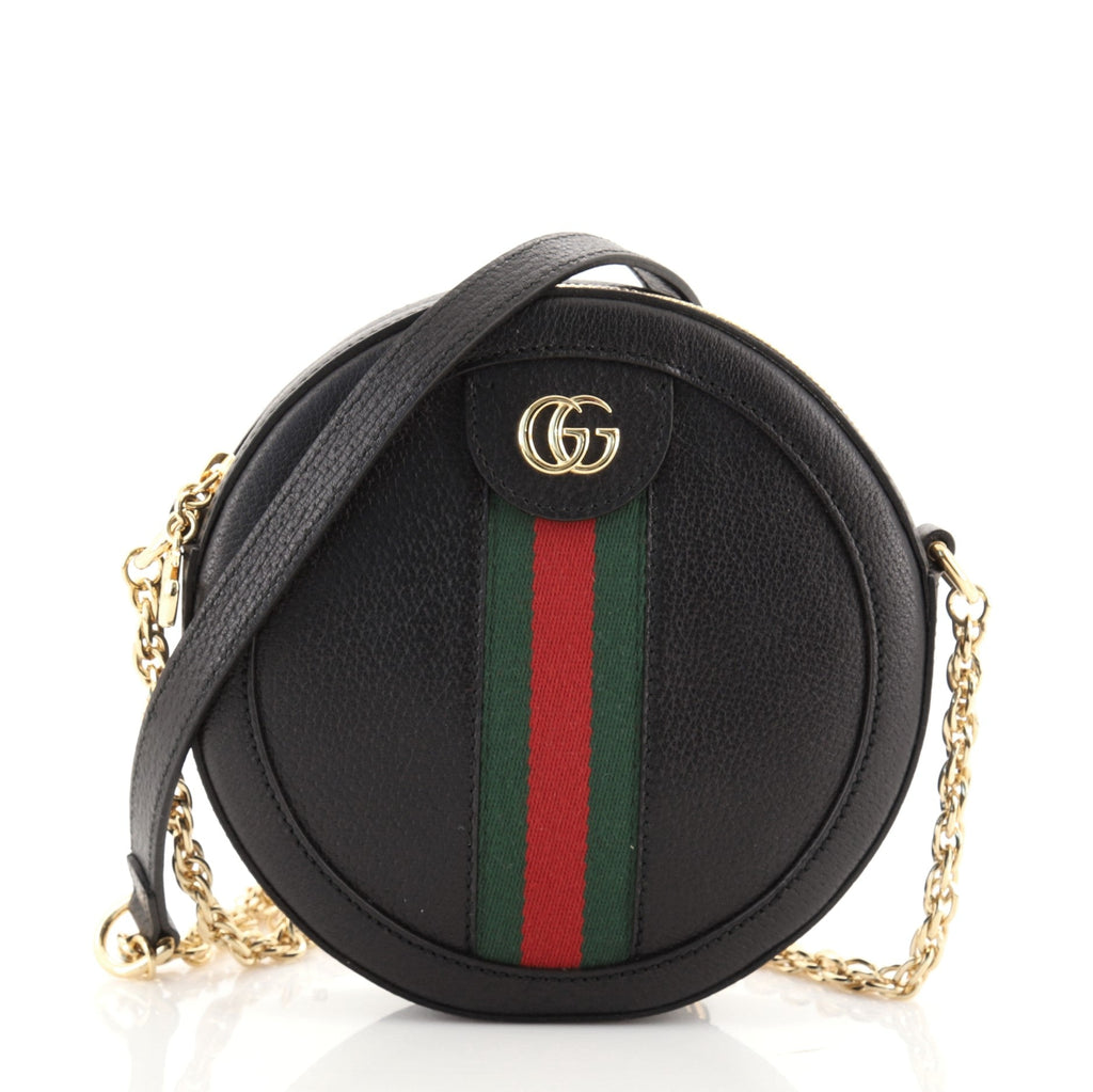 Ophidia Round Shoulder Bag Leather Mini