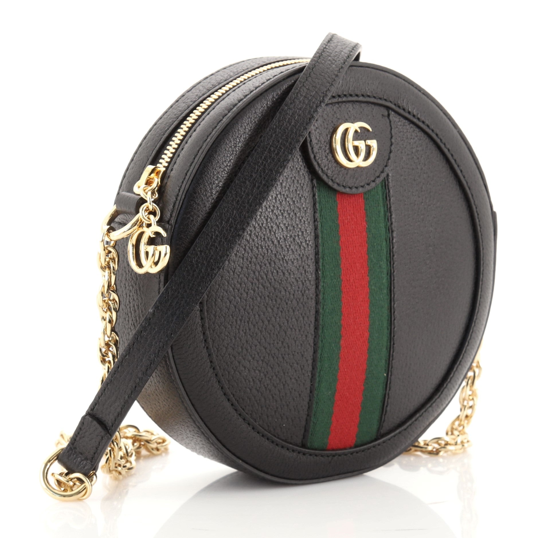 Ophidia Round Shoulder Bag Leather Mini