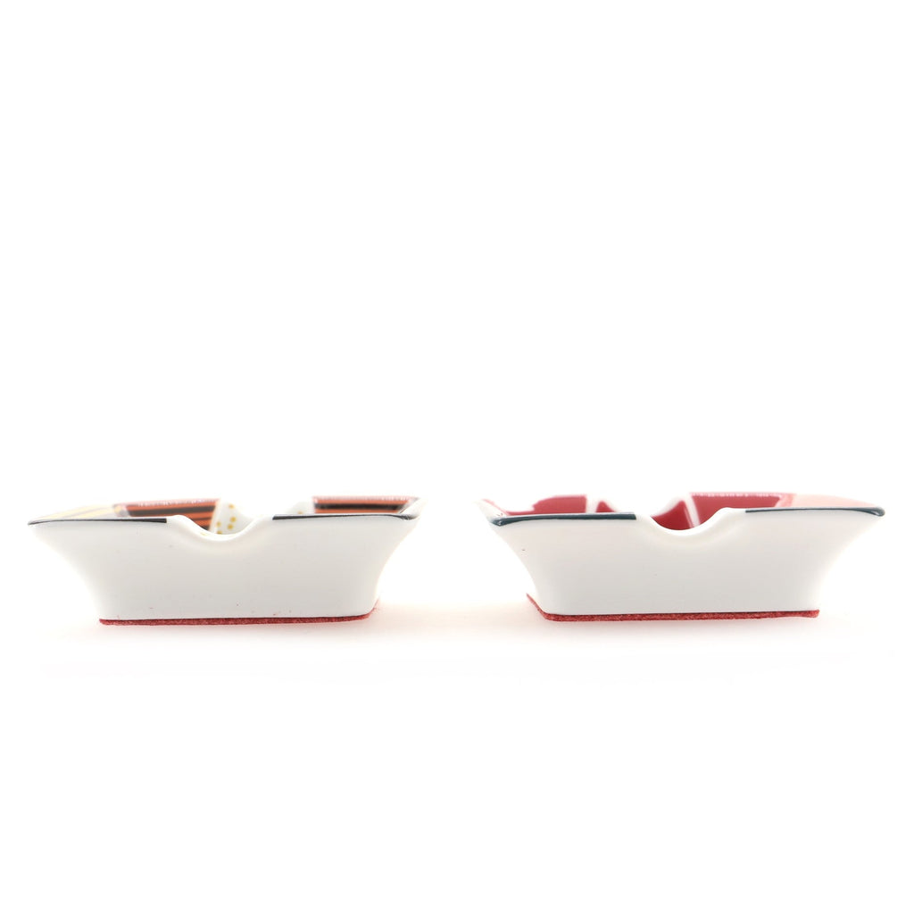 Rocabar a Cheval Set of 2 Mini Ashtrays Printed Porcelain