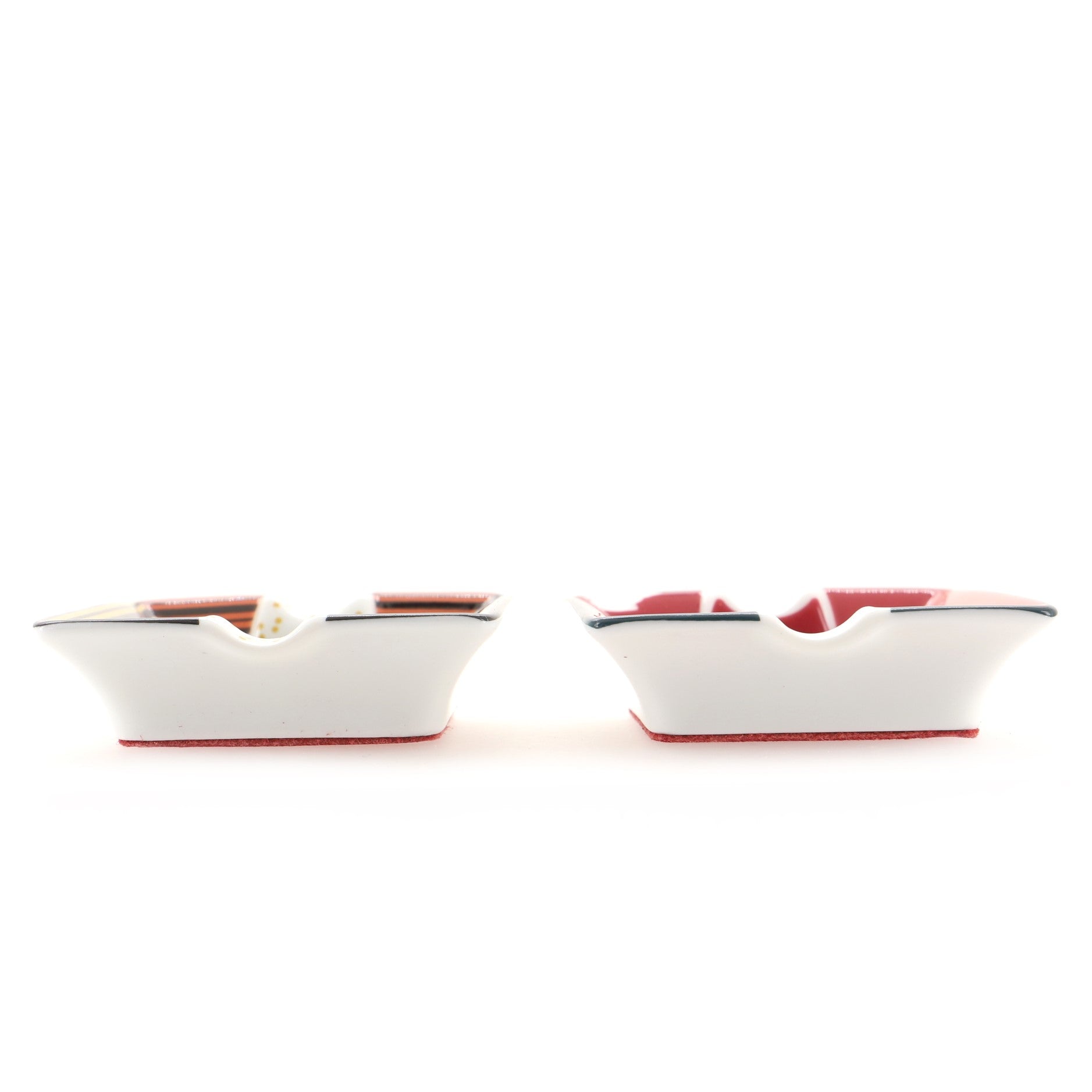 Rocabar a Cheval Set of 2 Mini Ashtrays Printed Porcelain