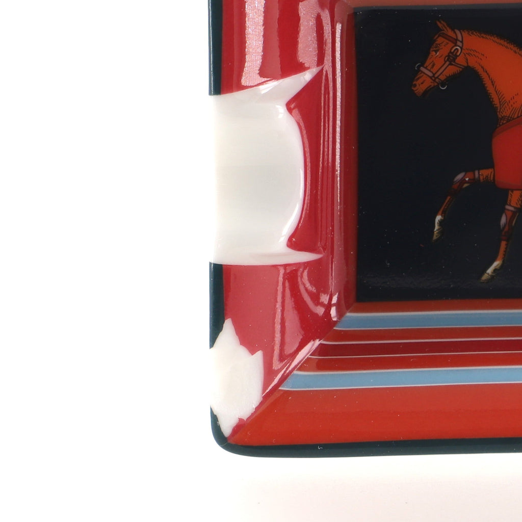 Rocabar a Cheval Set of 2 Mini Ashtrays Printed Porcelain
