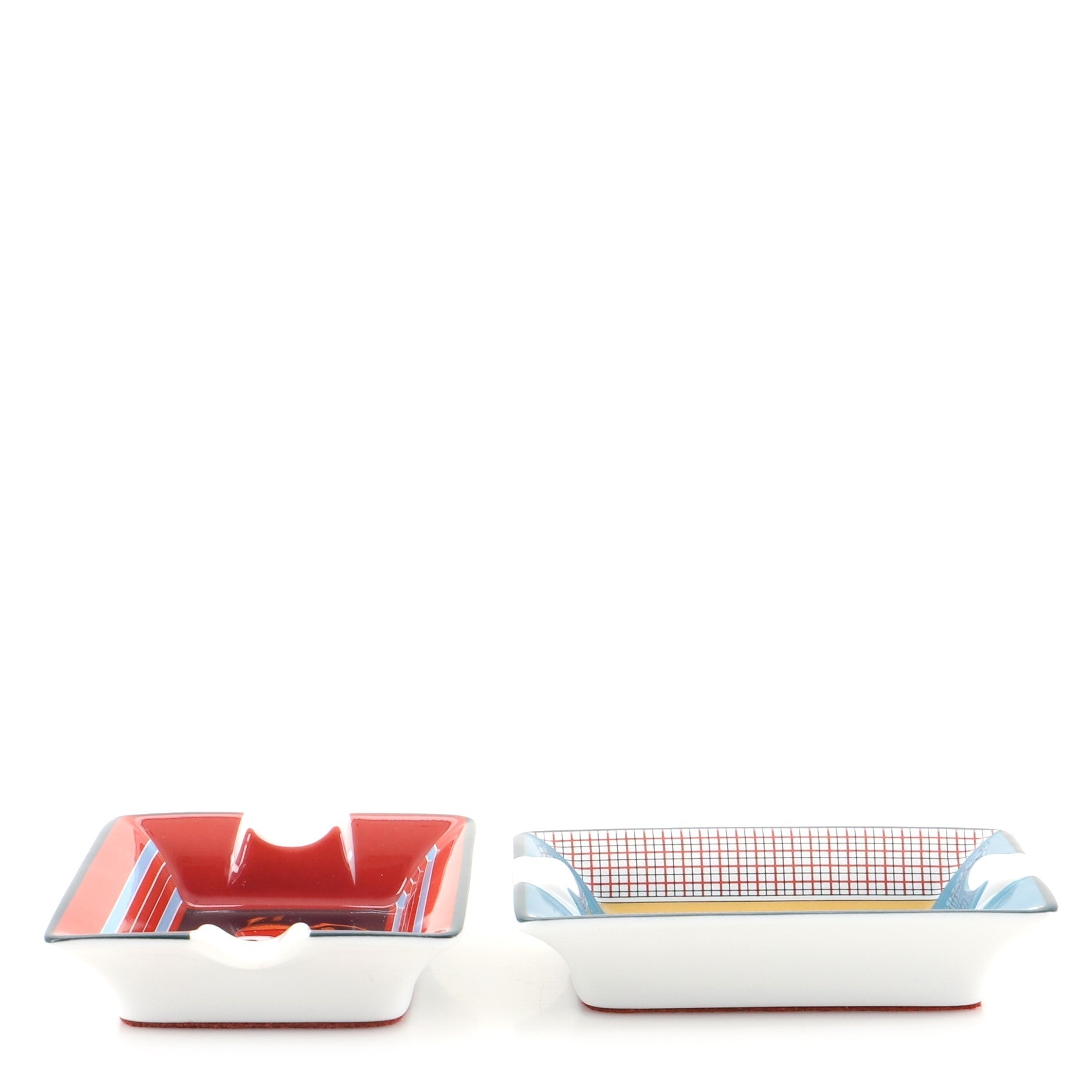 Rocabar a Cheval Set of 2 Mini Ashtrays Printed Porcelain