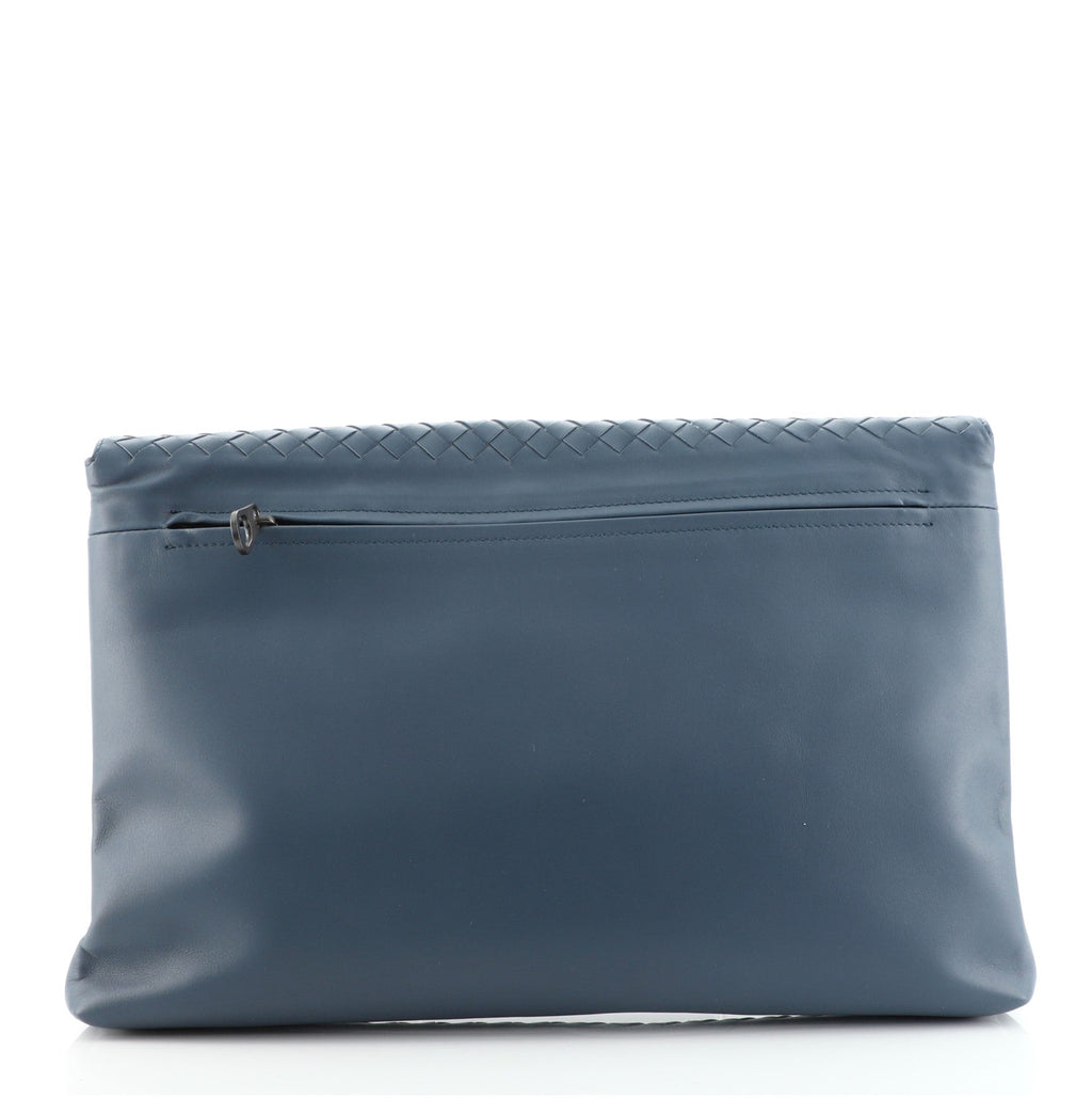 Flap Portfolio Clutch Intrecciato Nappa Large