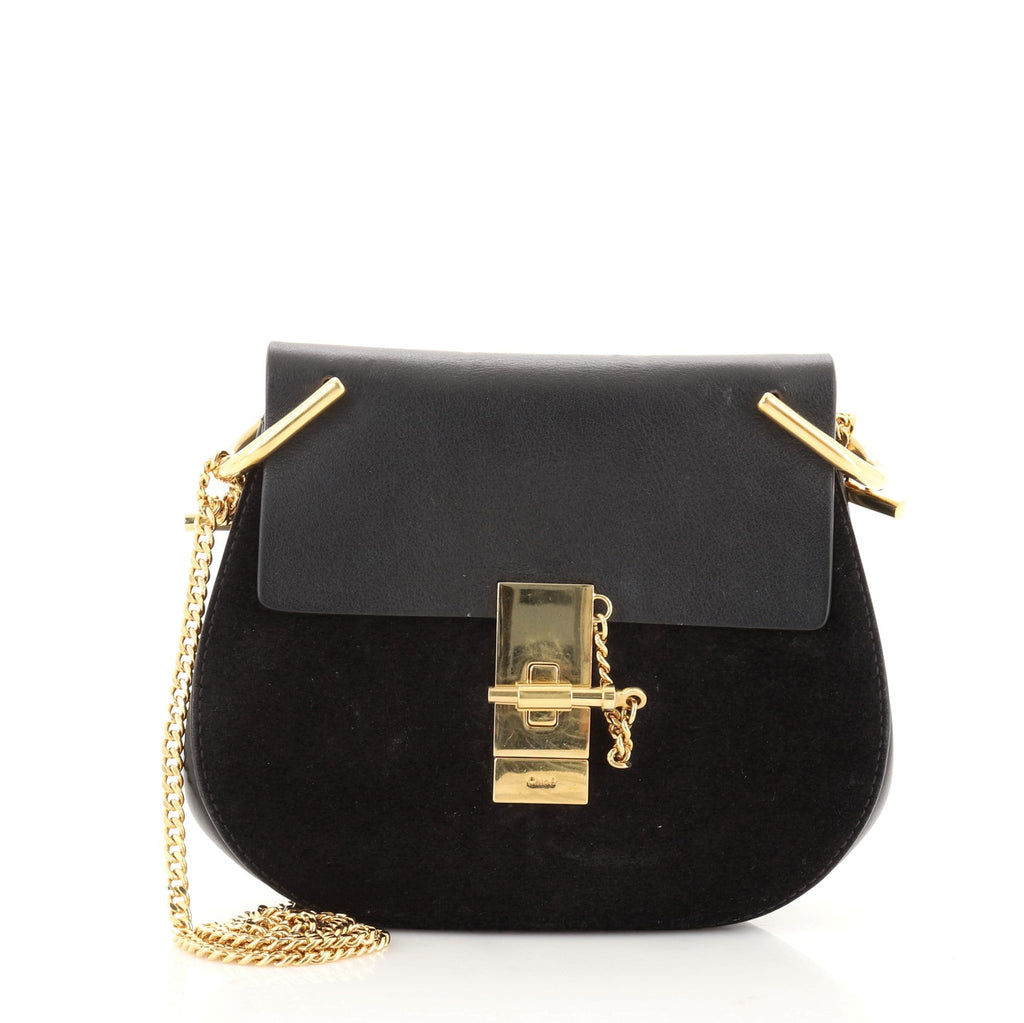 Drew Crossbody Bag Leather and Suede Mini