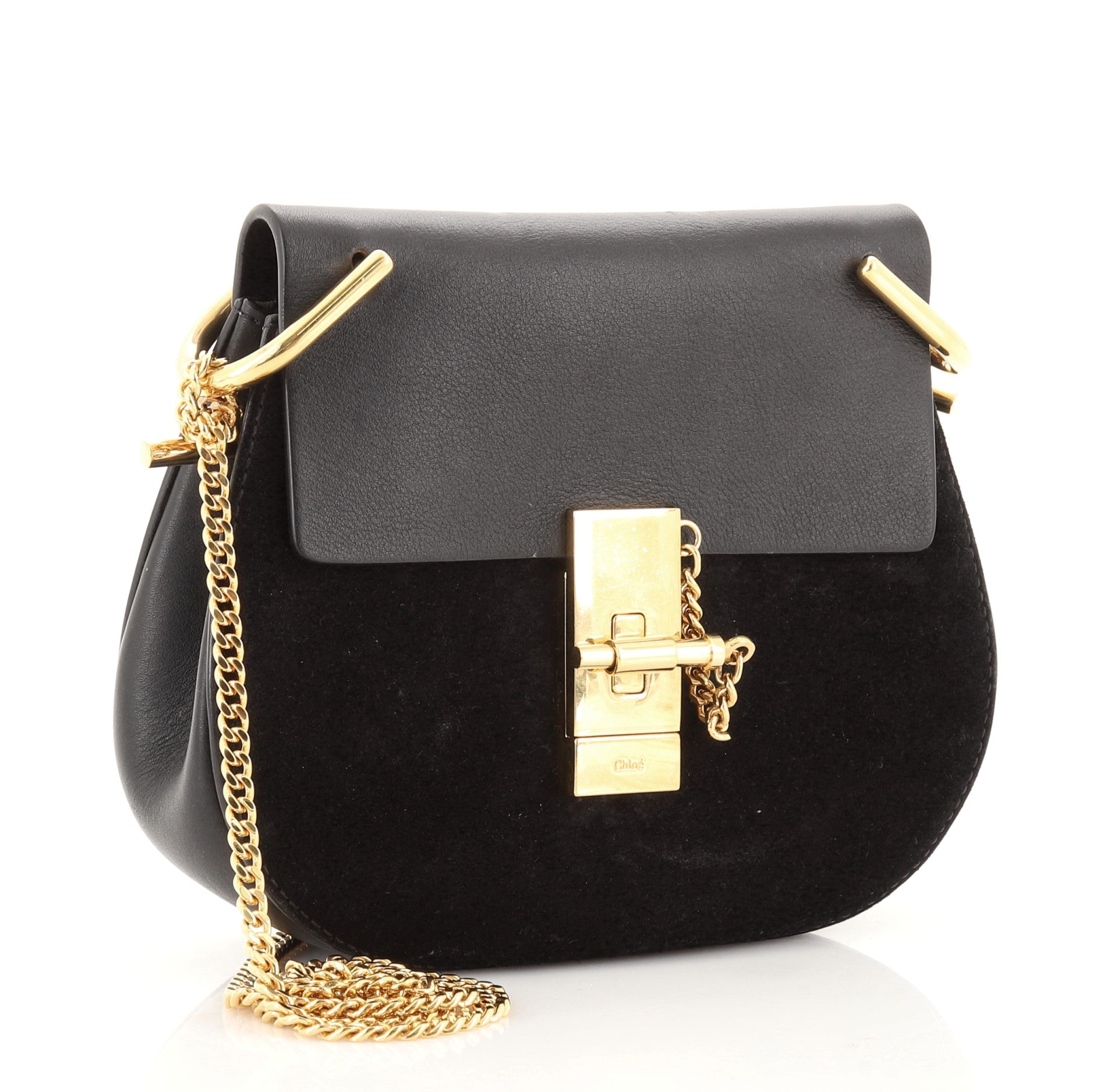 Drew Crossbody Bag Leather and Suede Mini