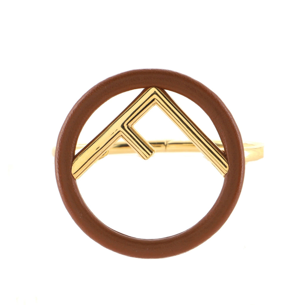 F is Fendi Cuff Bracelet Leather and Metal