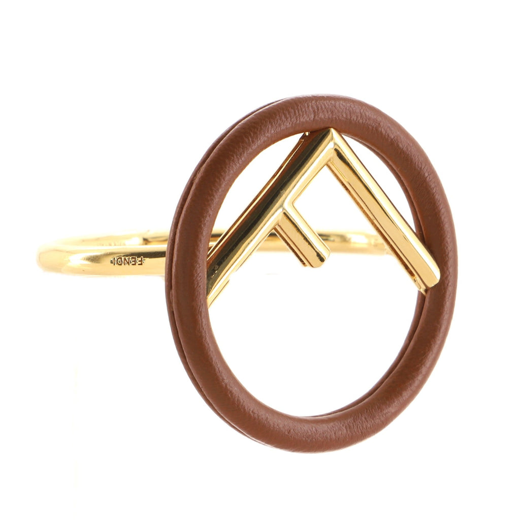 F is Fendi Cuff Bracelet Leather and Metal