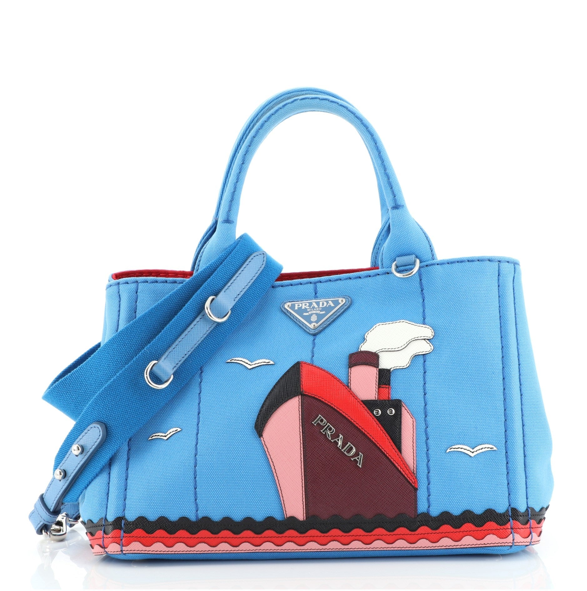 Canapa Convertible Tote Canvas with Applique Mini