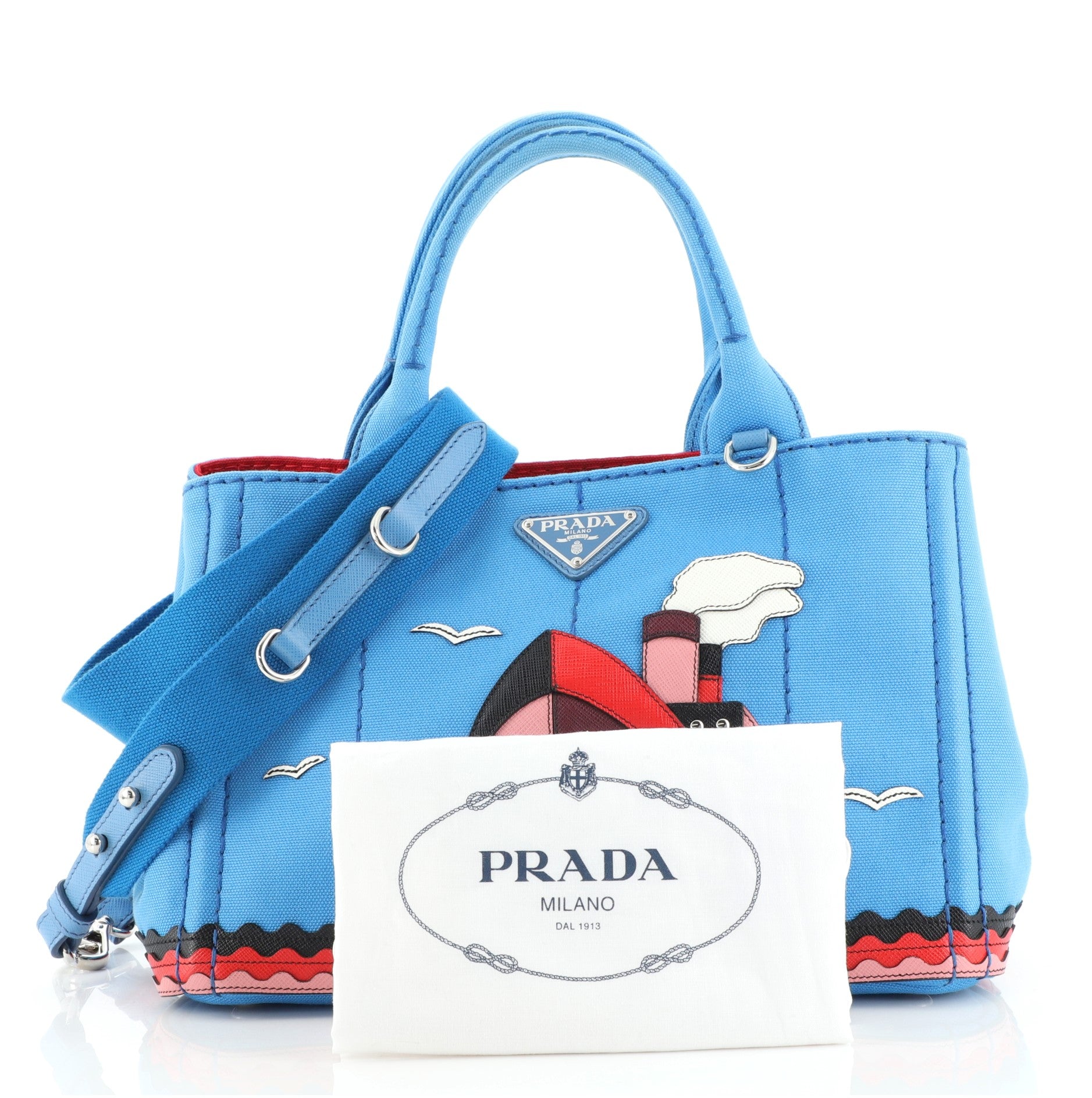 Canapa Convertible Tote Canvas with Applique Mini