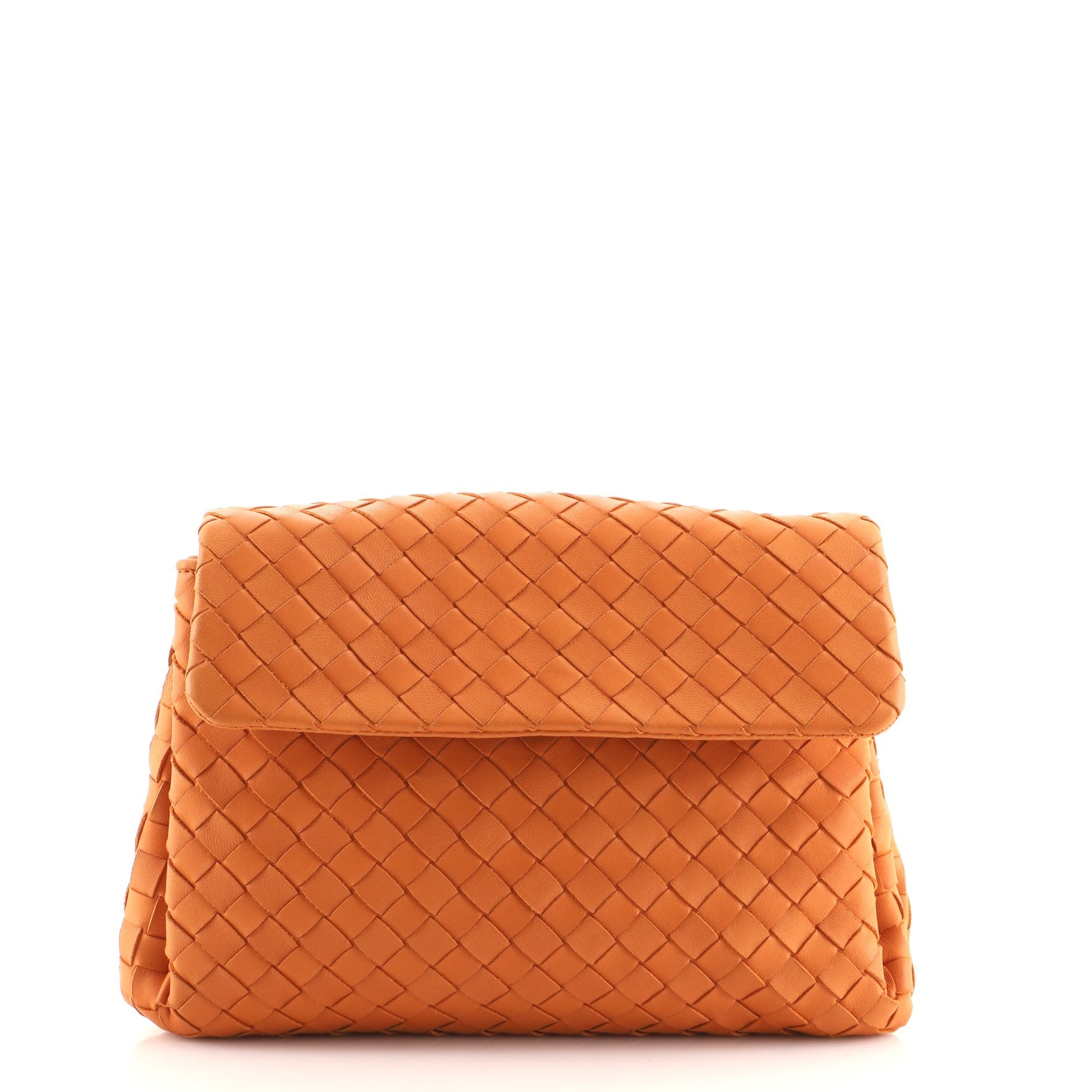 Compartment Flap Clutch Intrecciato Nappa Medium
