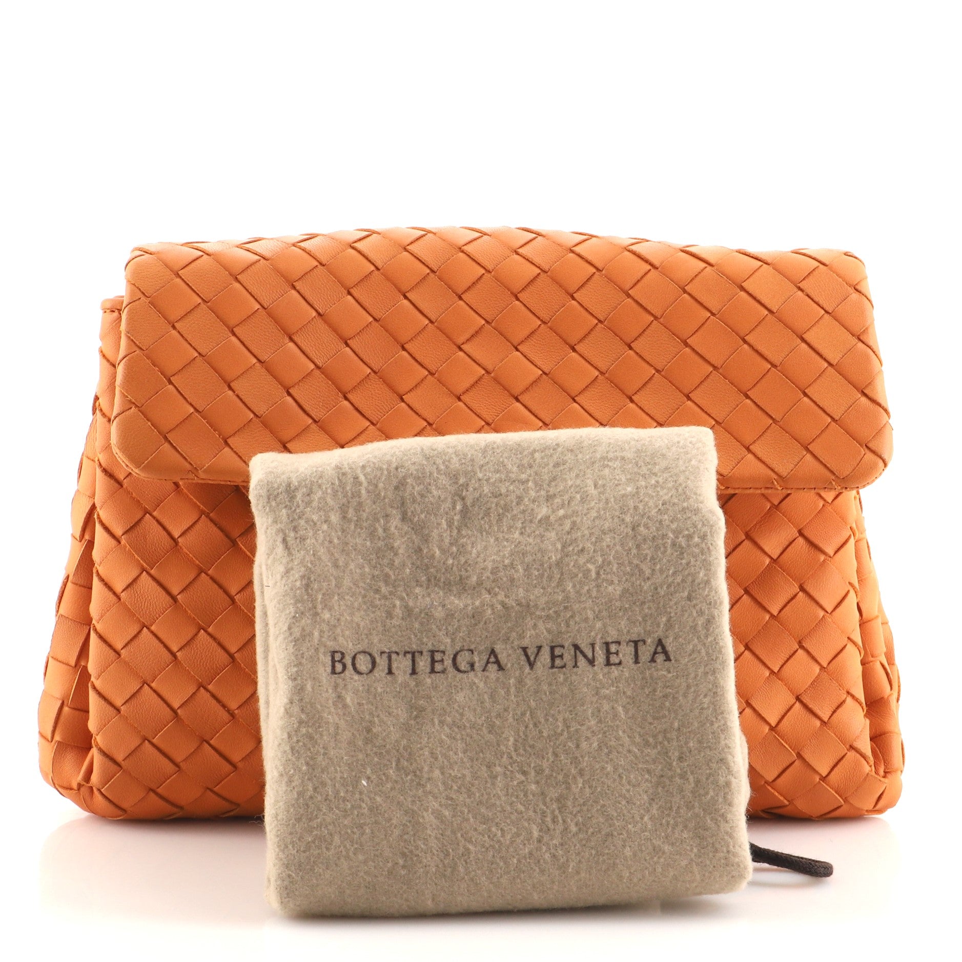 Compartment Flap Clutch Intrecciato Nappa Medium