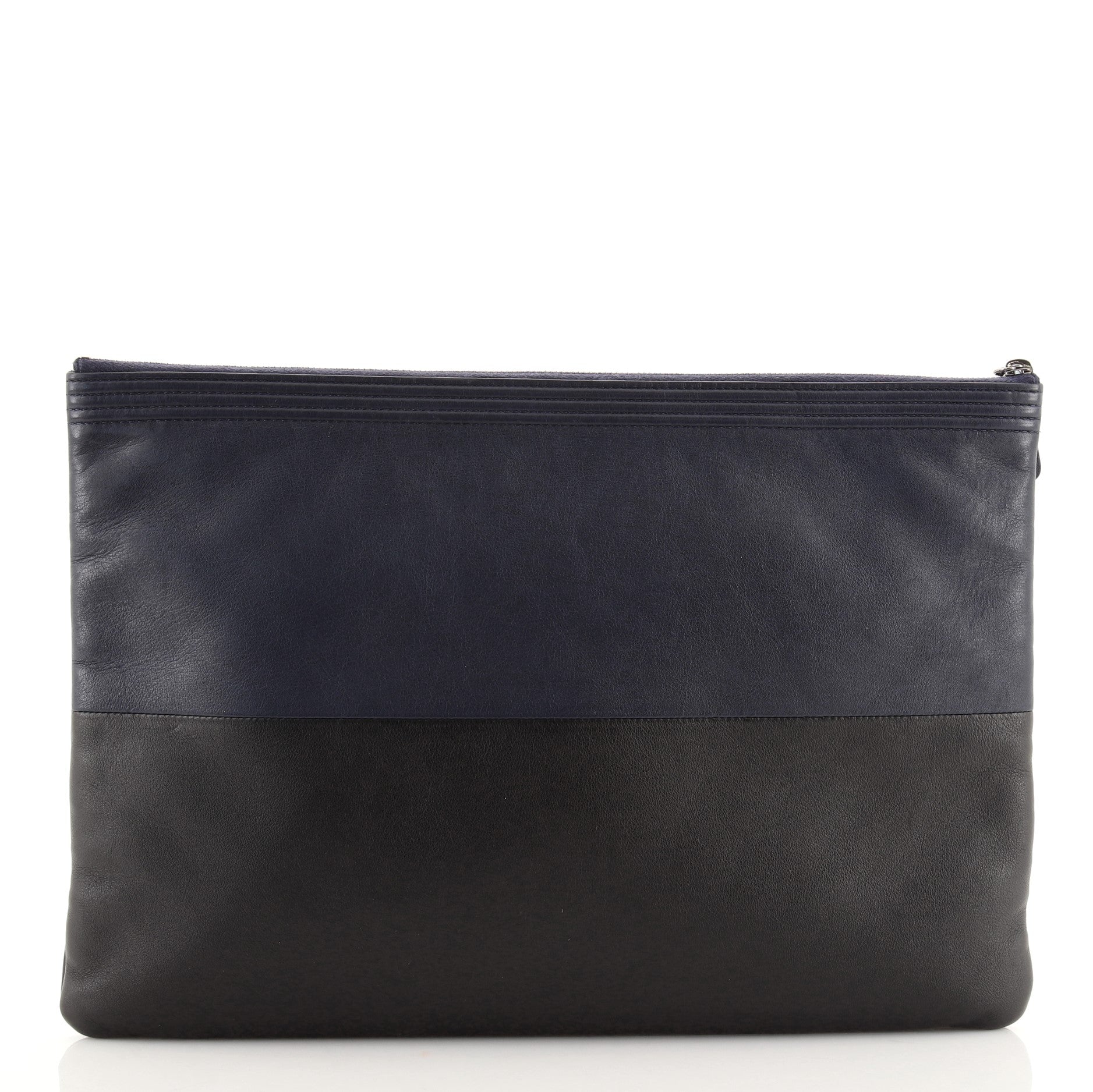 Bicolor Boy O Case Clutch Calfskin Large
