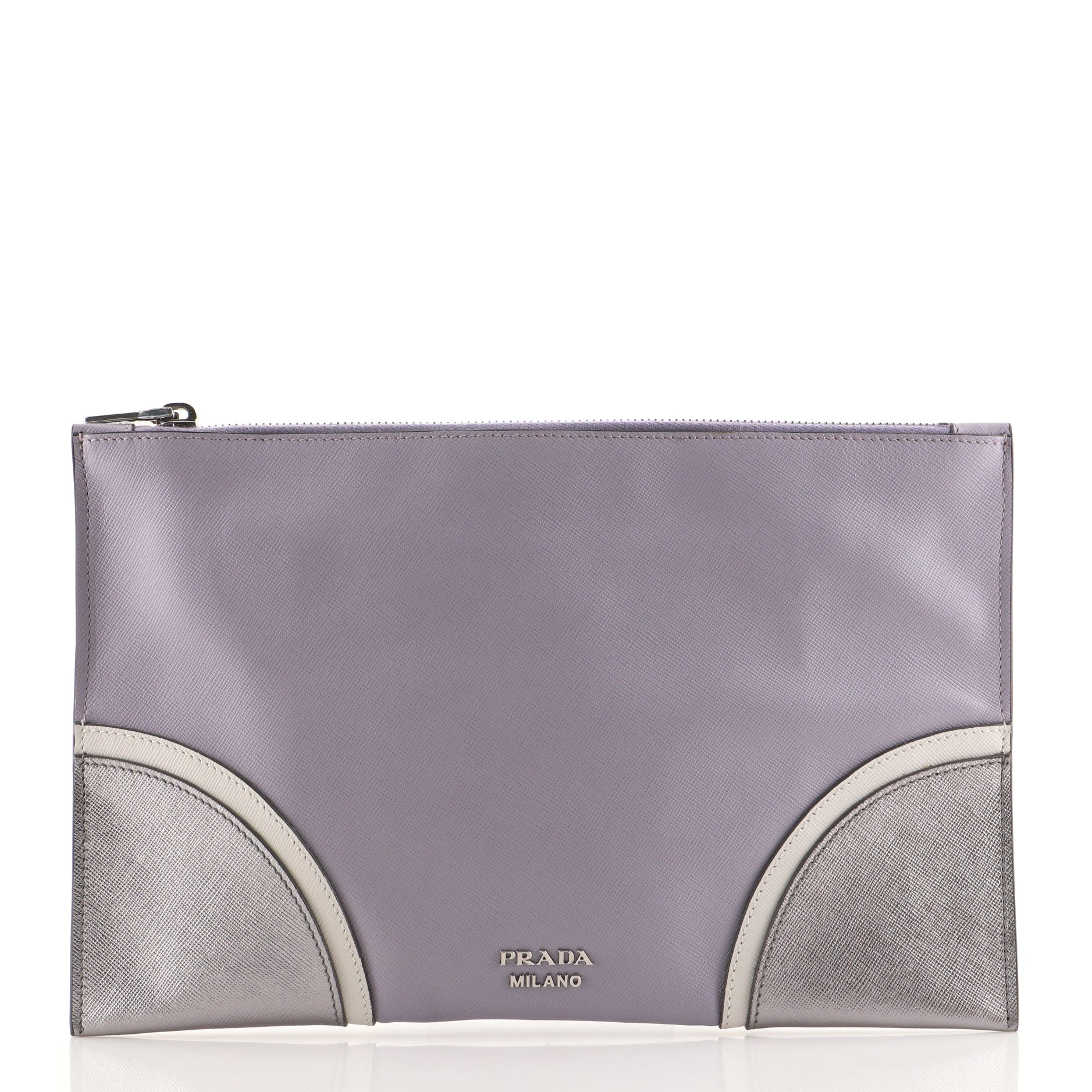 Hand Strap Clutch Saffiano Leather Medium