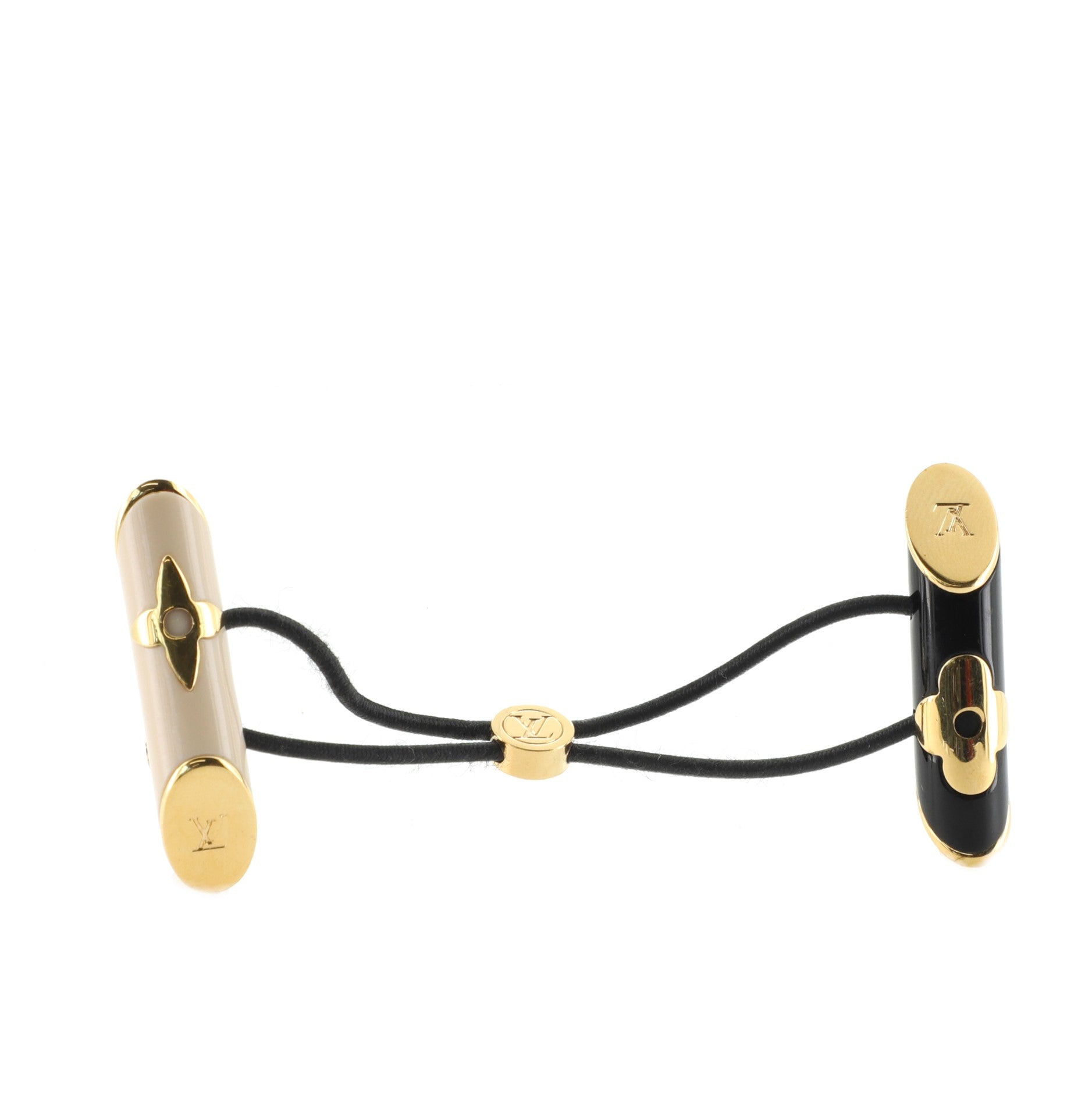 Daily Monogram Hair Tie Enamel and Metal XS