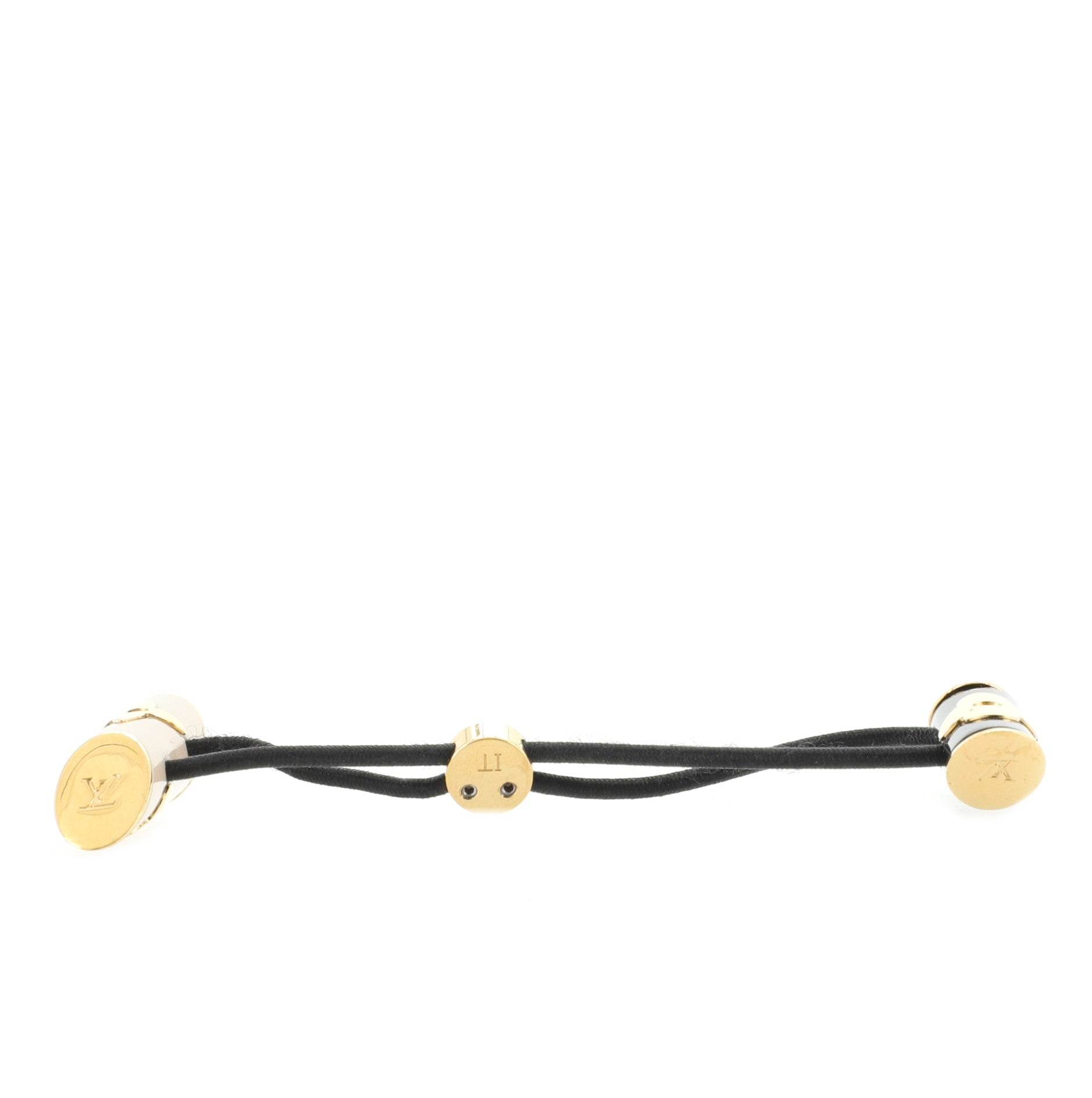 Daily Monogram Hair Tie Enamel and Metal XS