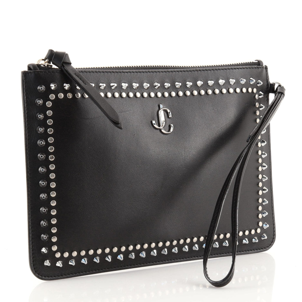 Fara Wristlet Clutch Studded Leather