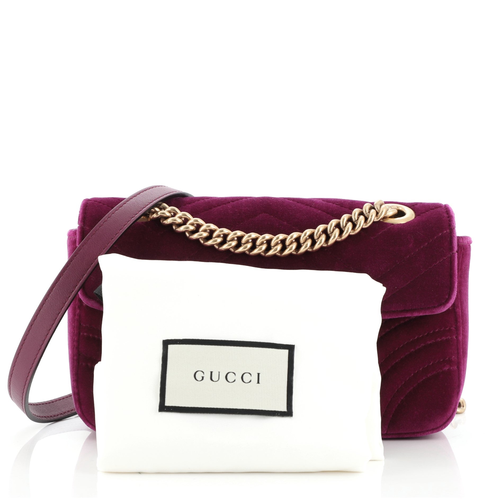 GG Marmont Flap Bag Matelasse Velvet Mini