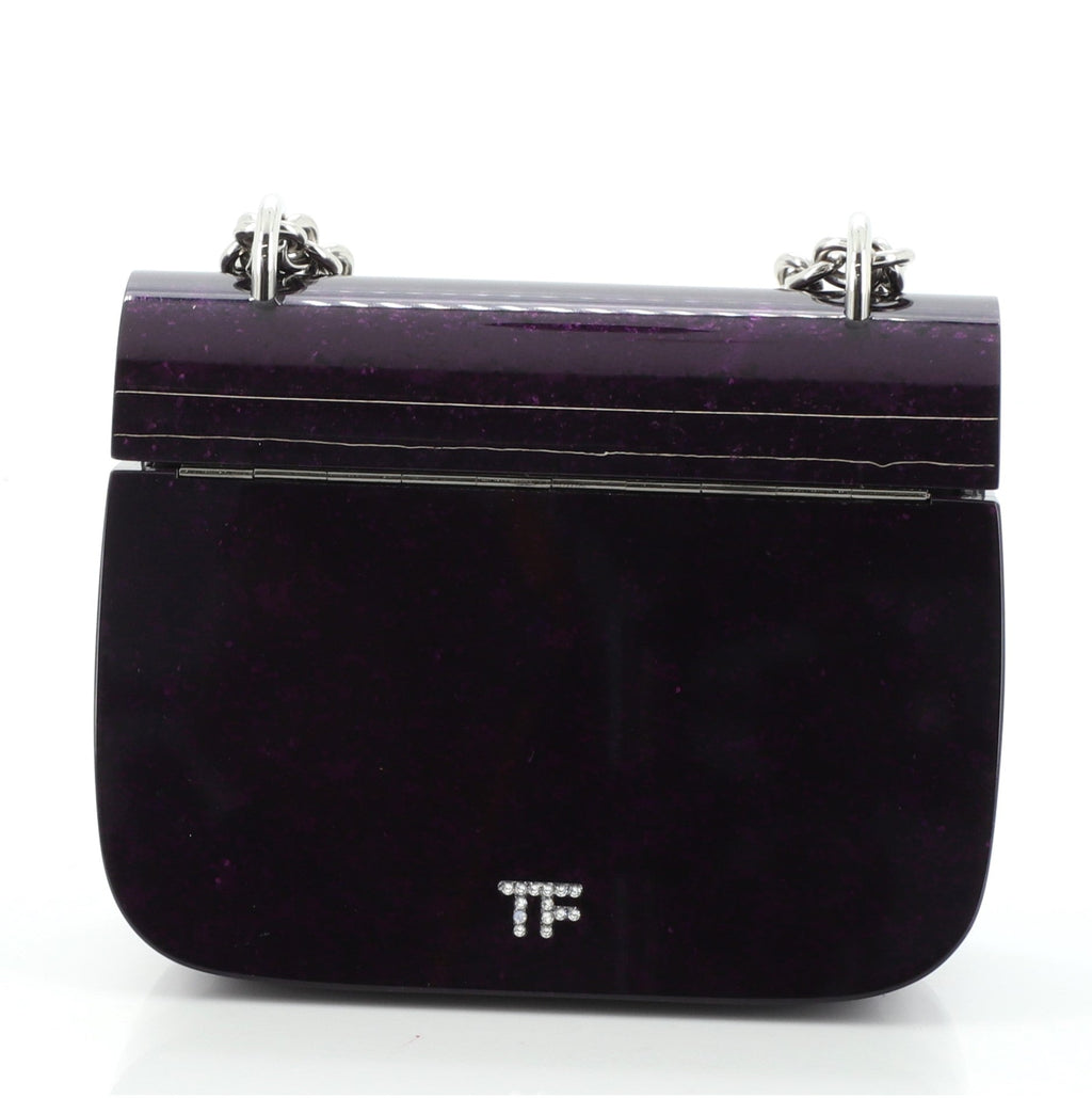Natalia Chain Shoulder Bag Crystal Embellished Plexiglass Mini