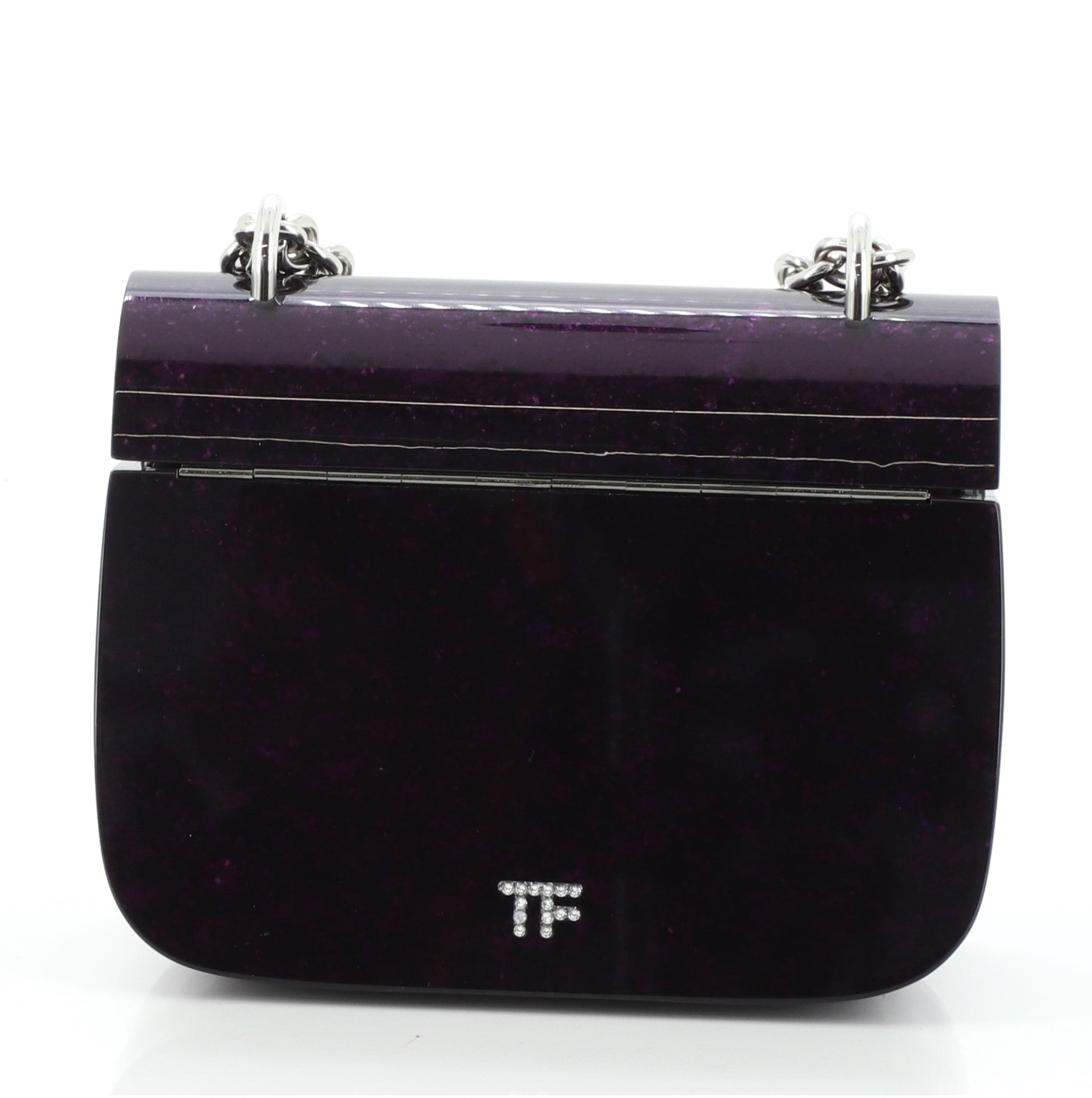 Natalia Chain Shoulder Bag Crystal Embellished Plexiglass Mini