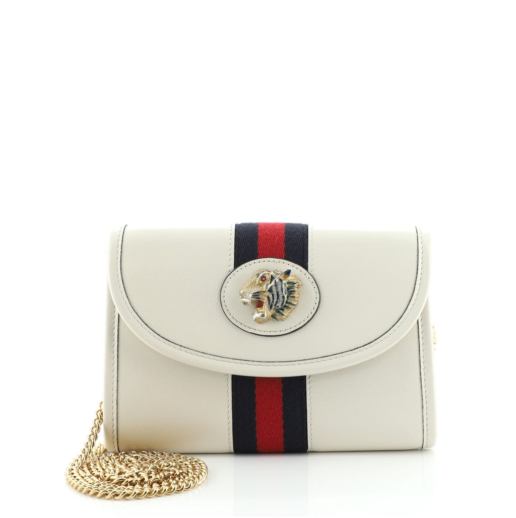 Rajah Web Chain Shoulder Bag Leather Mini