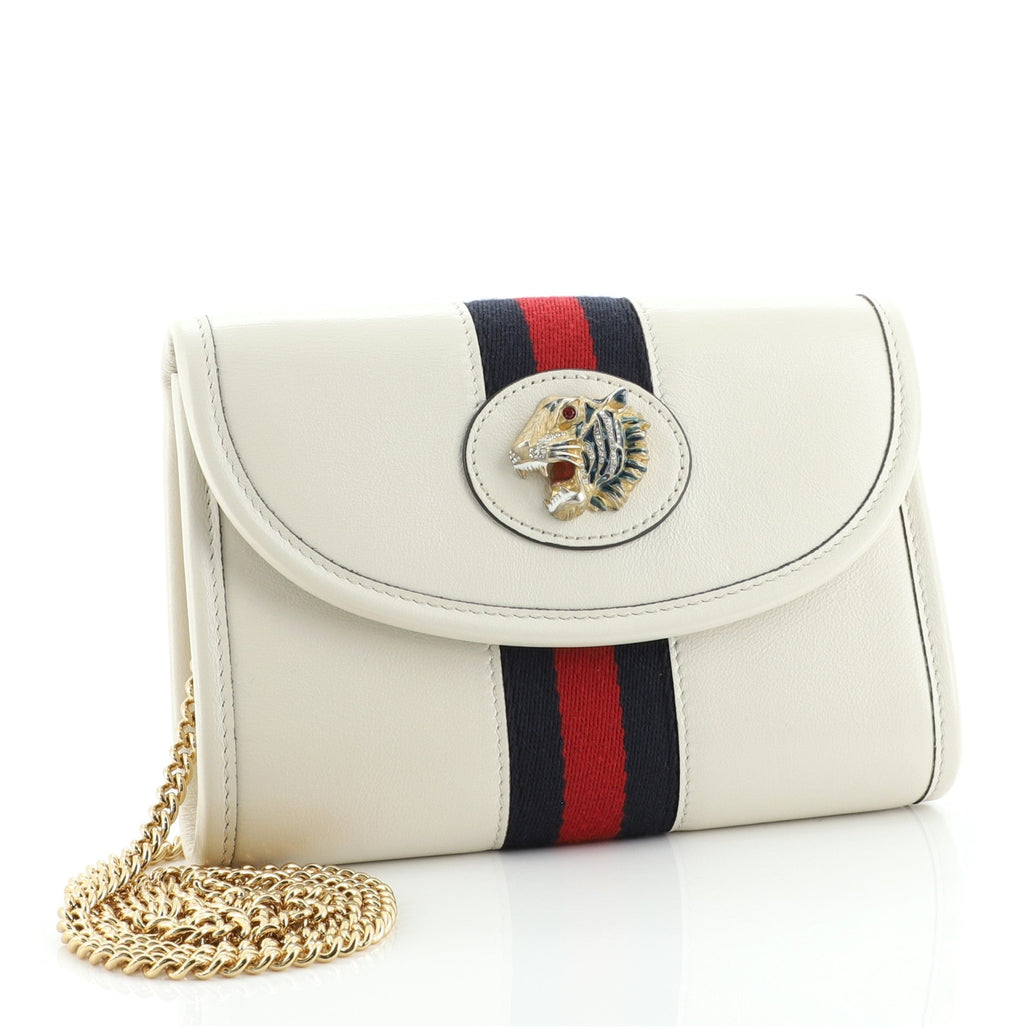 Rajah Web Chain Shoulder Bag Leather Mini
