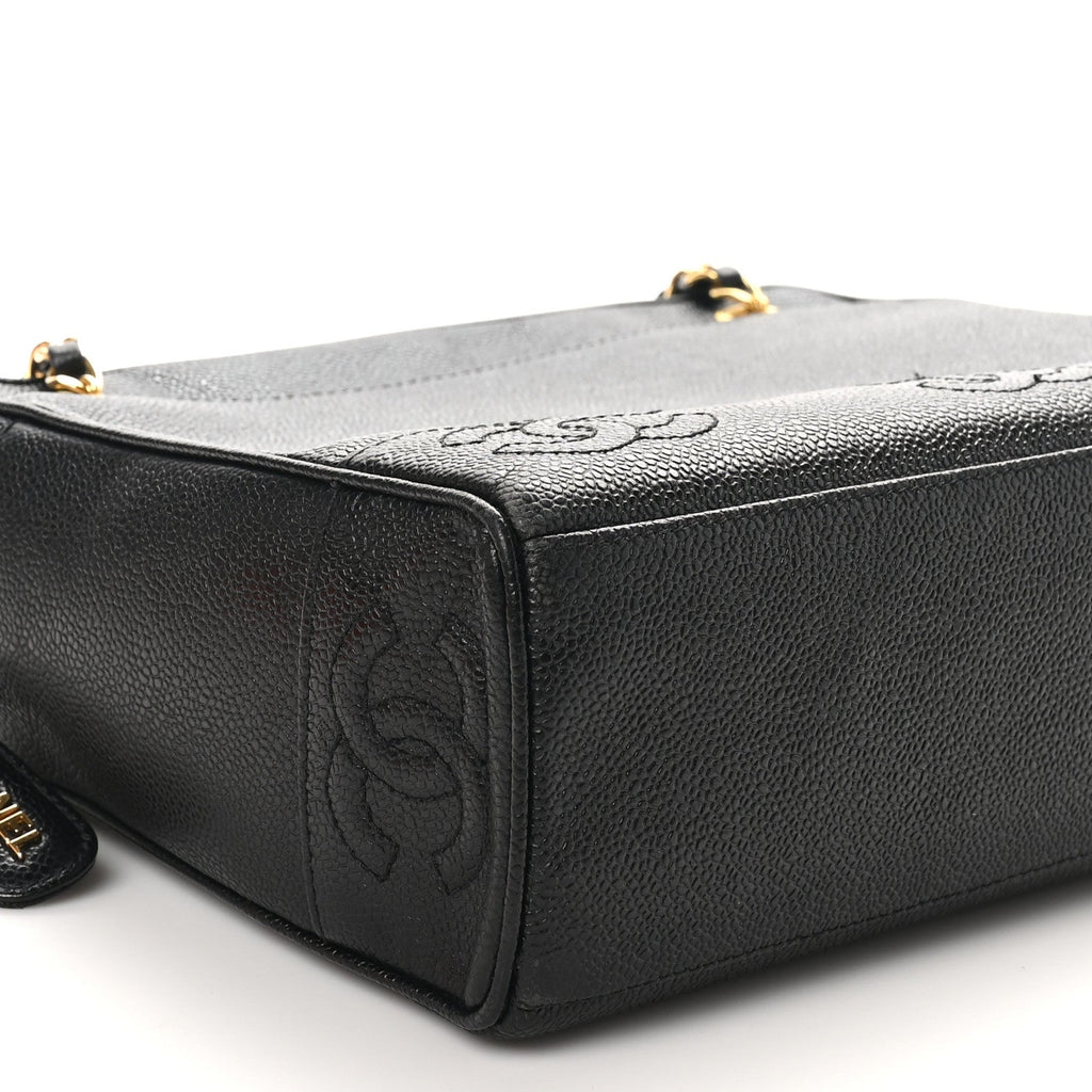 Caviar CC Shoulder Bag Black