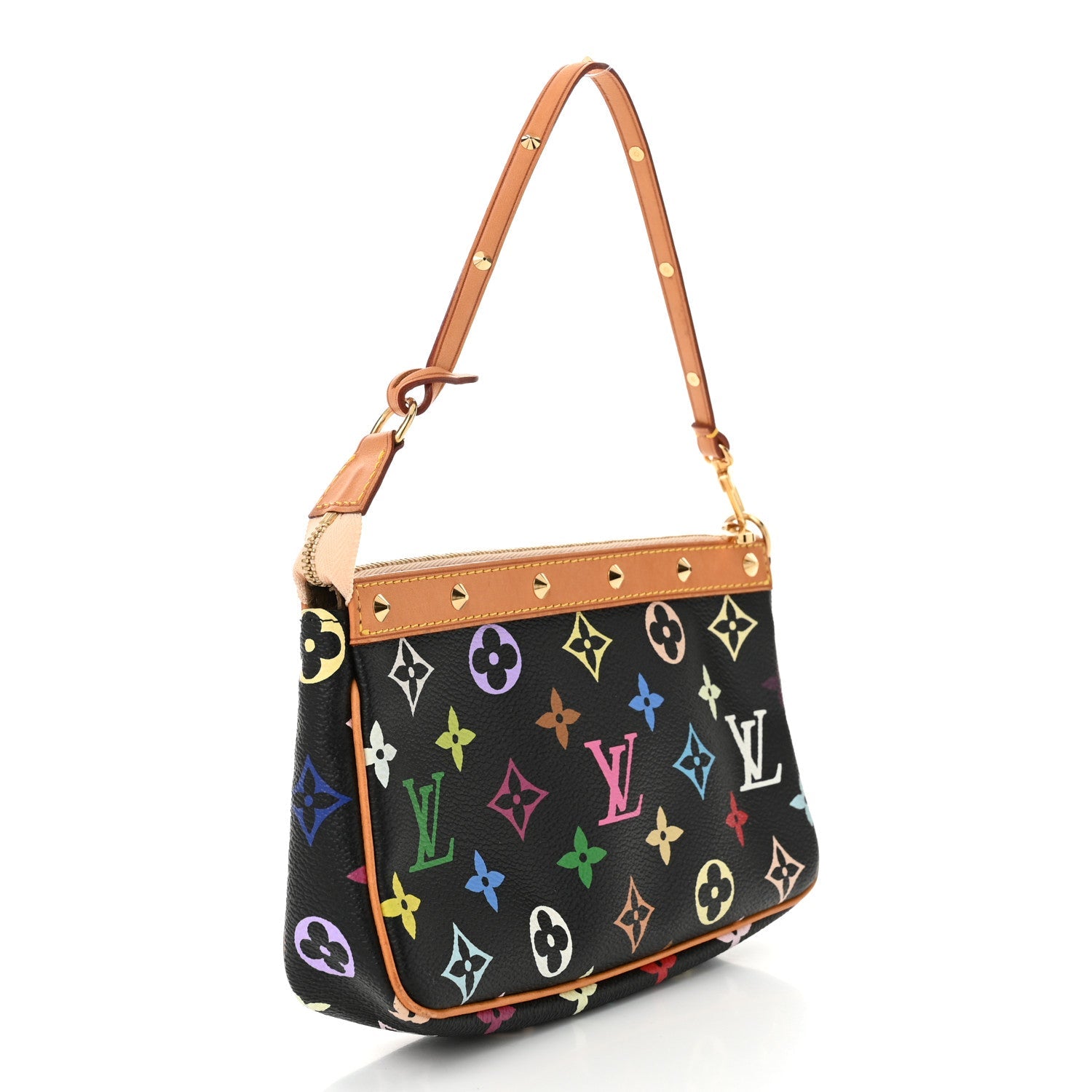 Monogram Multicolor Pochette Accessories Black