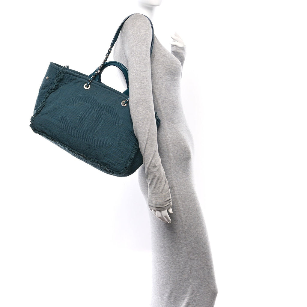 Canvas Large Double Face Shopping Tote Green