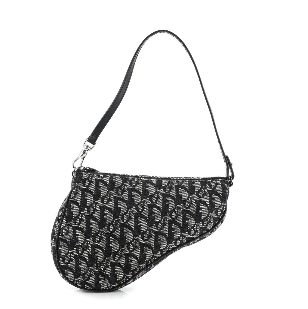 Vintage Saddle Bag Diorissimo Canvas Mini