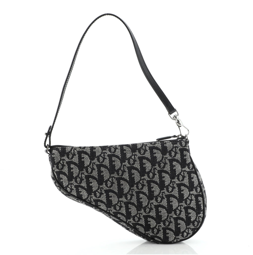 Vintage Saddle Bag Diorissimo Canvas Mini
