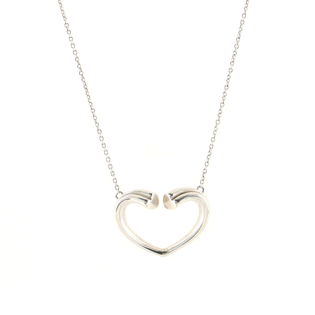 Paloma Picasso Tenderness Heart Pendant Necklace Sterling Silver