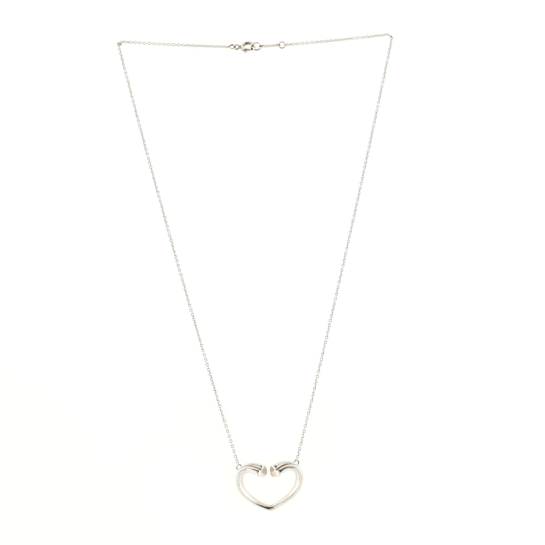 Paloma Picasso Tenderness Heart Pendant Necklace Sterling Silver