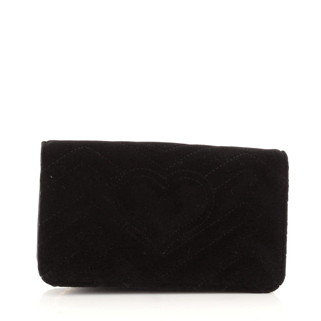 GG Marmont Chain Flap Bag Matelasse Velvet Mini