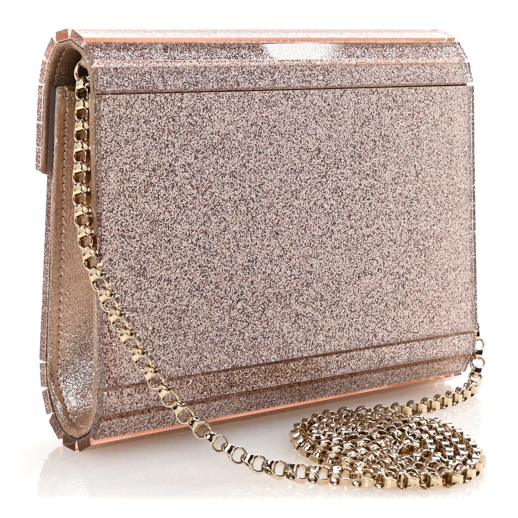 Acrylic Glitter Candy Clutch Ballet Pink