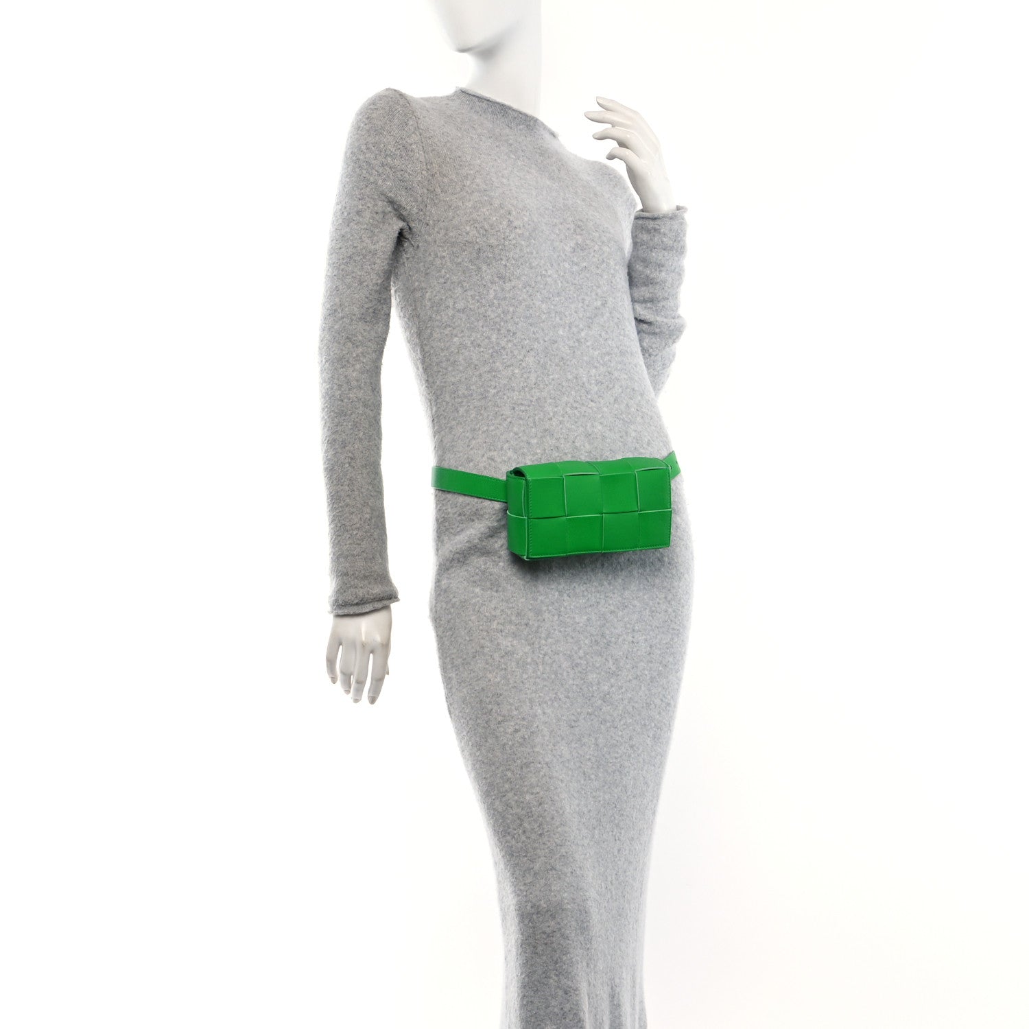 Nappa Maxi Intreccio Mini Belt Cassette Bag Parakeet