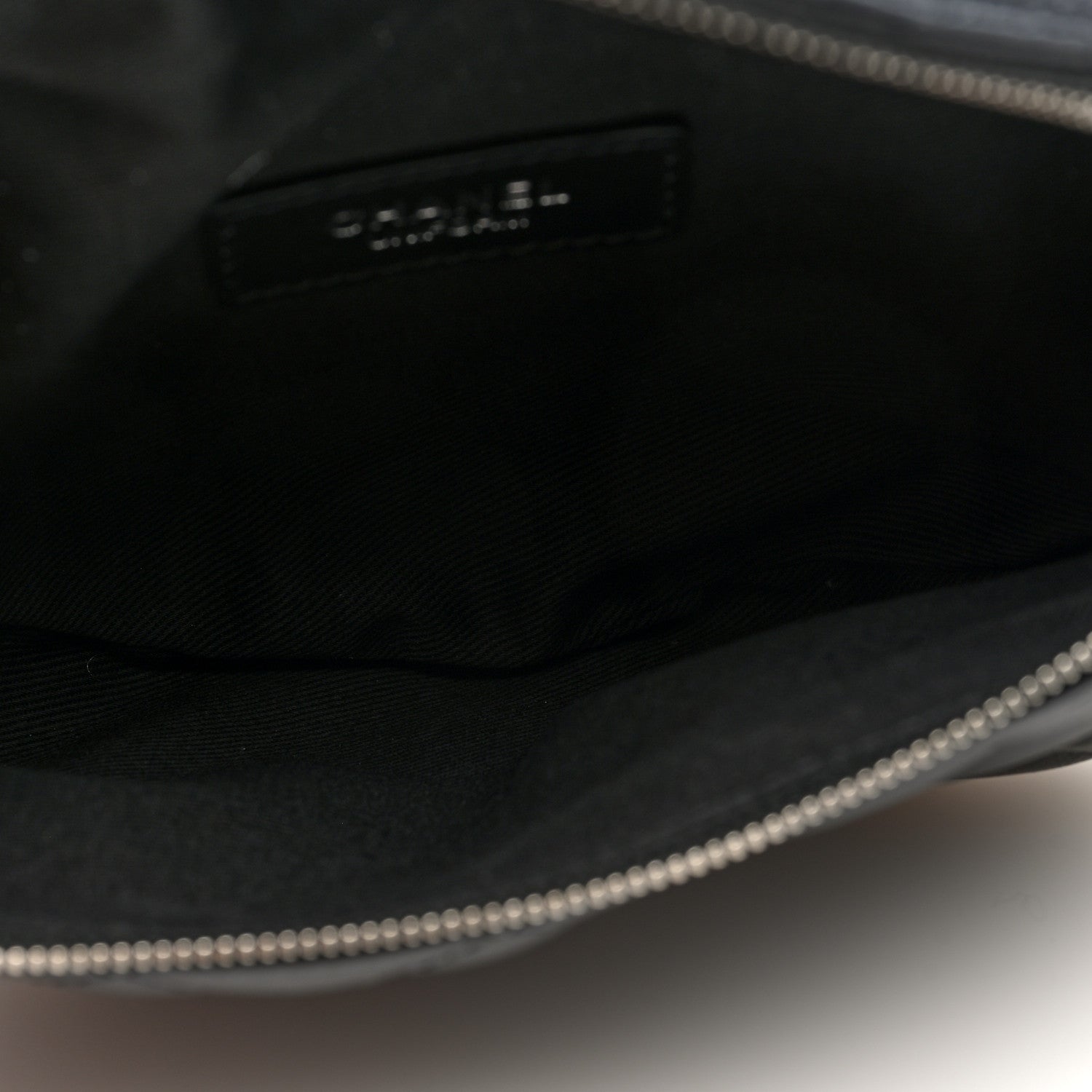 Calfskin Quilted Waist Belt Bag Black