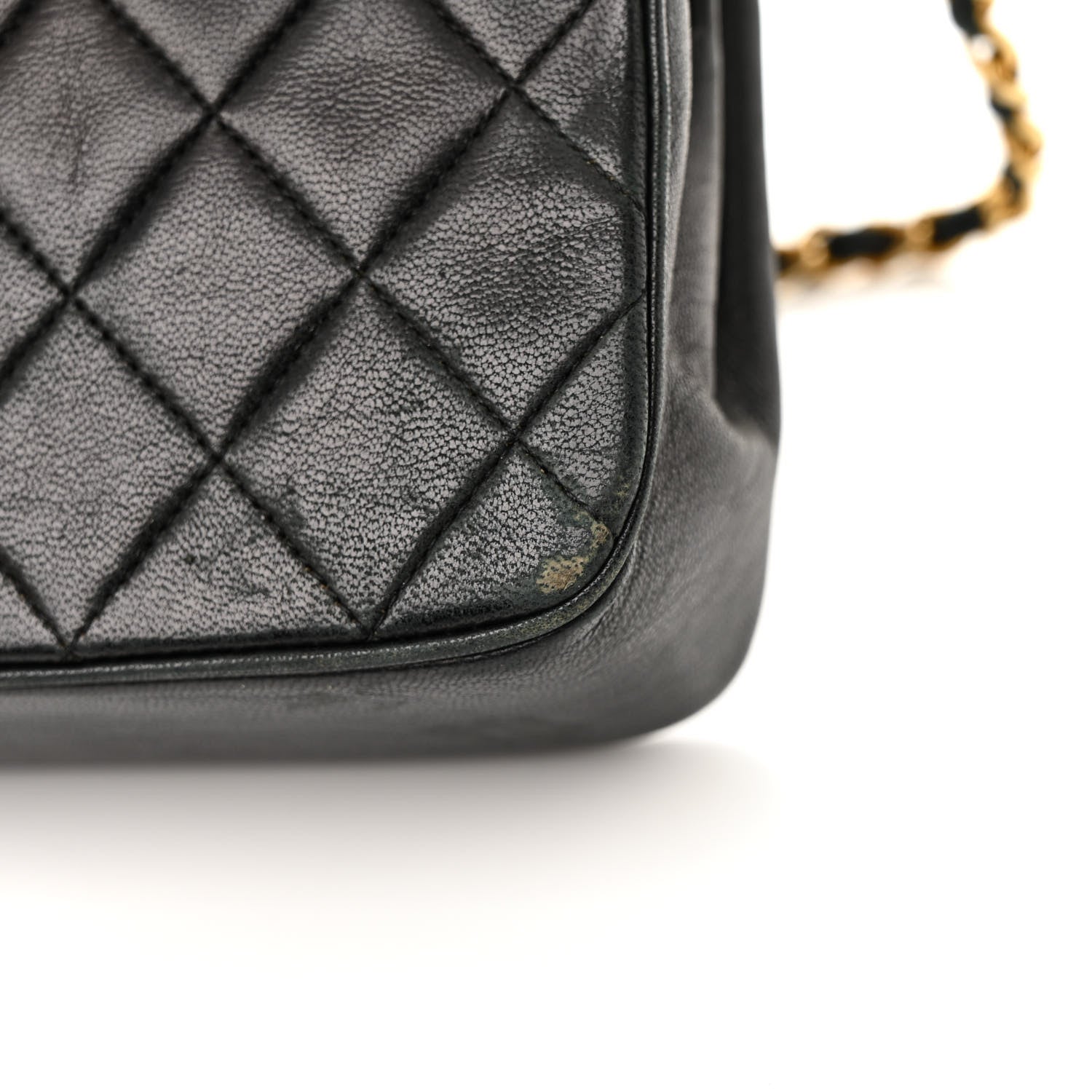 Lambskin Quilted Medium Single Flap Black
