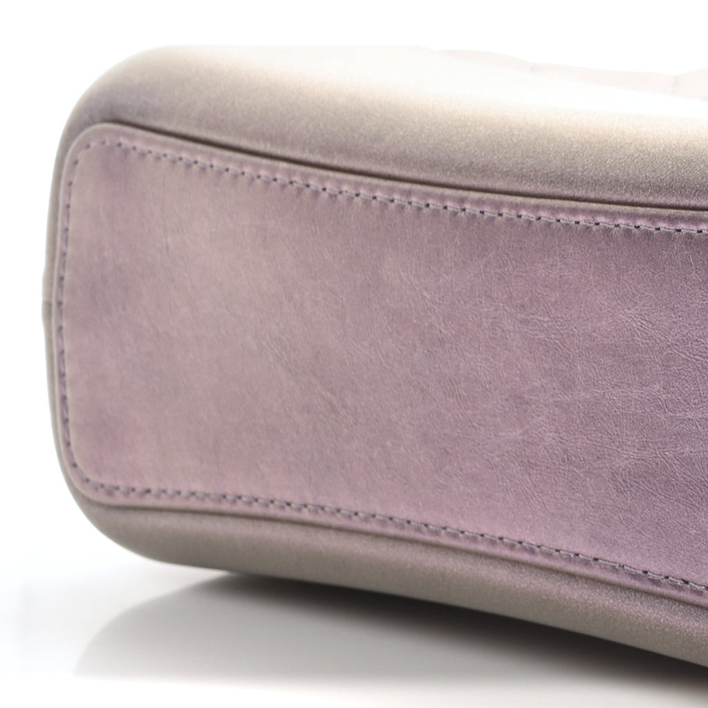 Iridescent Lambskin Calfskin Quilted Medium Gabrielle Hobo Light Purple
