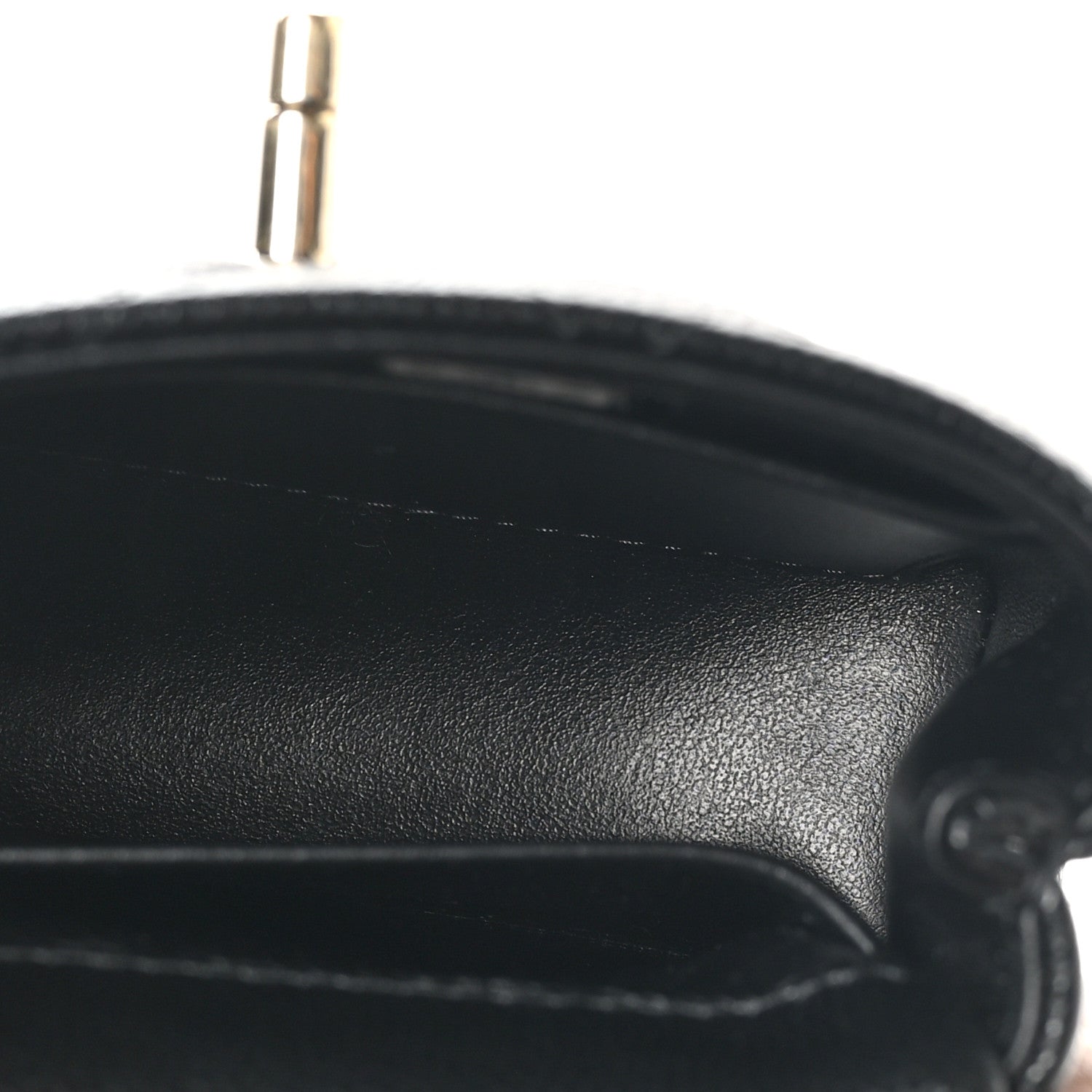 Caviar Quilted Nano Coco Handle Clutch With Chain Black