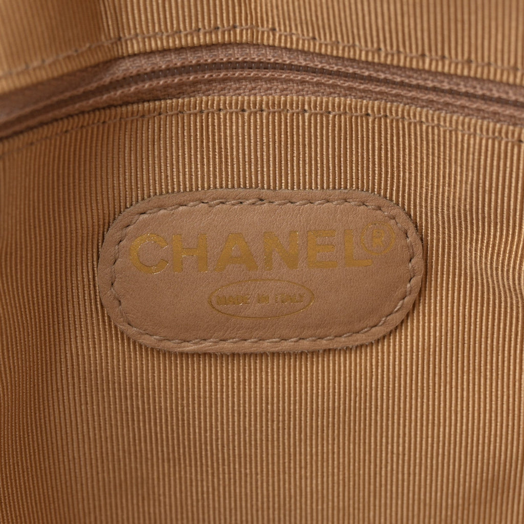 Lambskin CC Shoulder Bag Beige