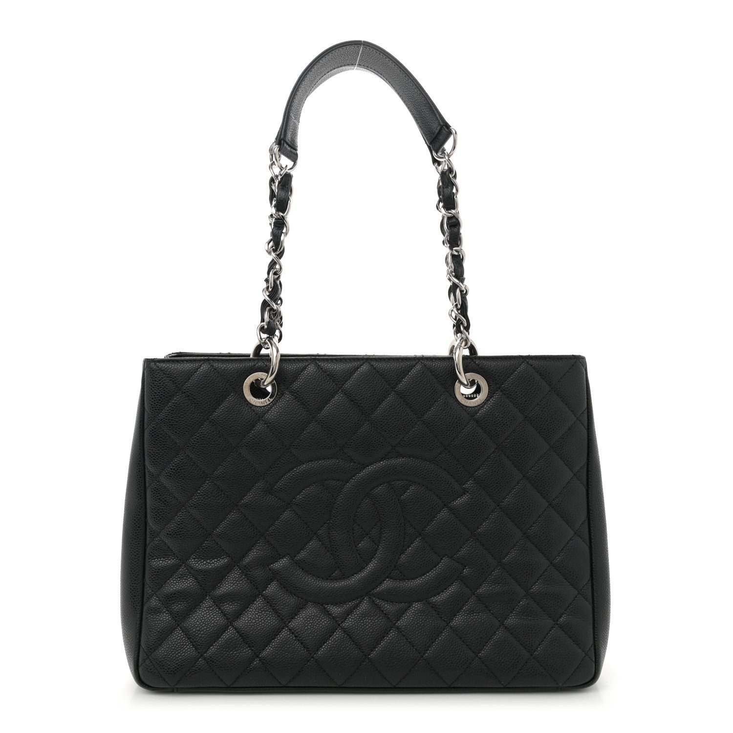 Caviar Quilted Grand Shopping Tote GST Black