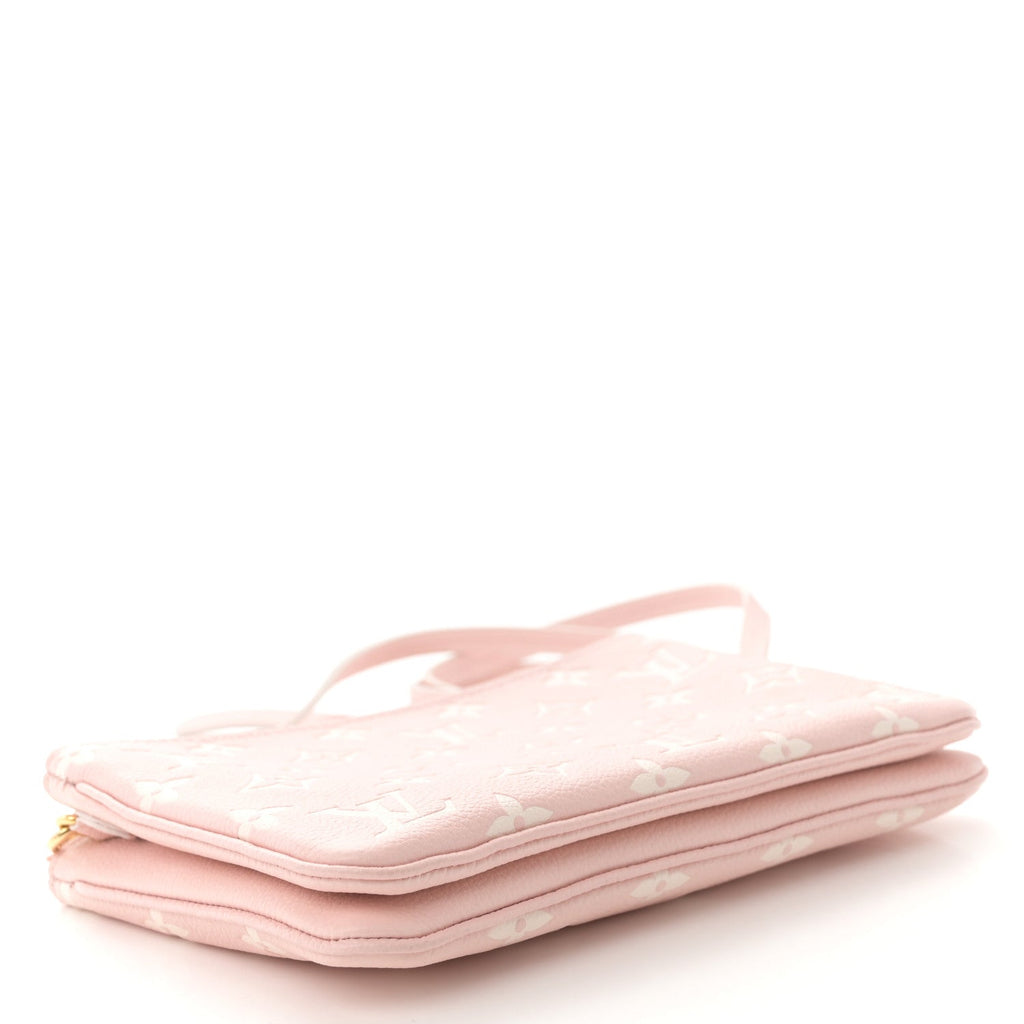 Empreinte Monogram Double Zip Pochette Rose