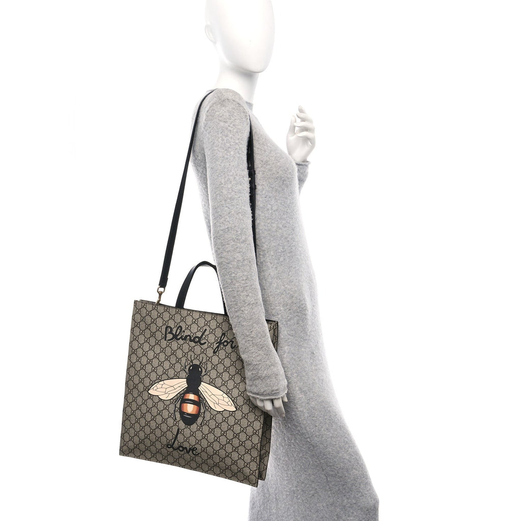 GG Supreme Monogram Blind for Love Vertical Tote