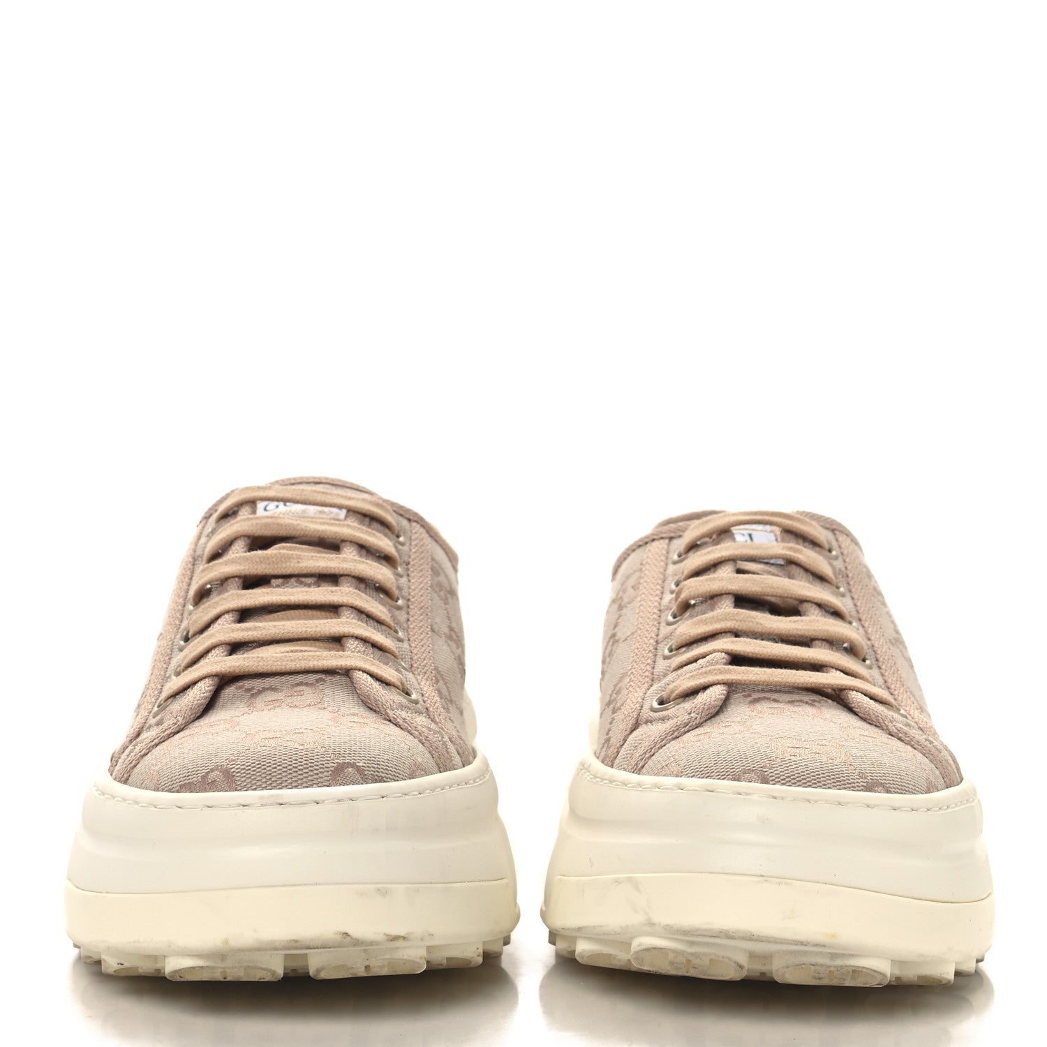 GG Monogram Womens 1977 Tennis Platform 52mm Sneakers 39 Skin Rose