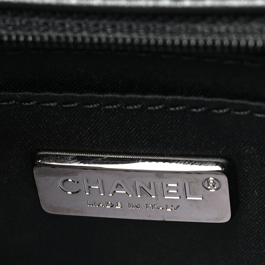Sequin Medium Single Flap Silver Black Multicolor