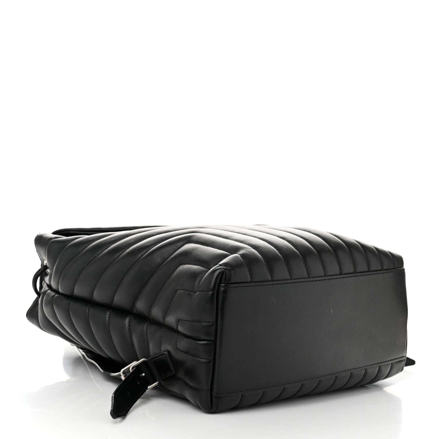 Calfskin Y Quilted Monogram Medium Loulou Backpack Black