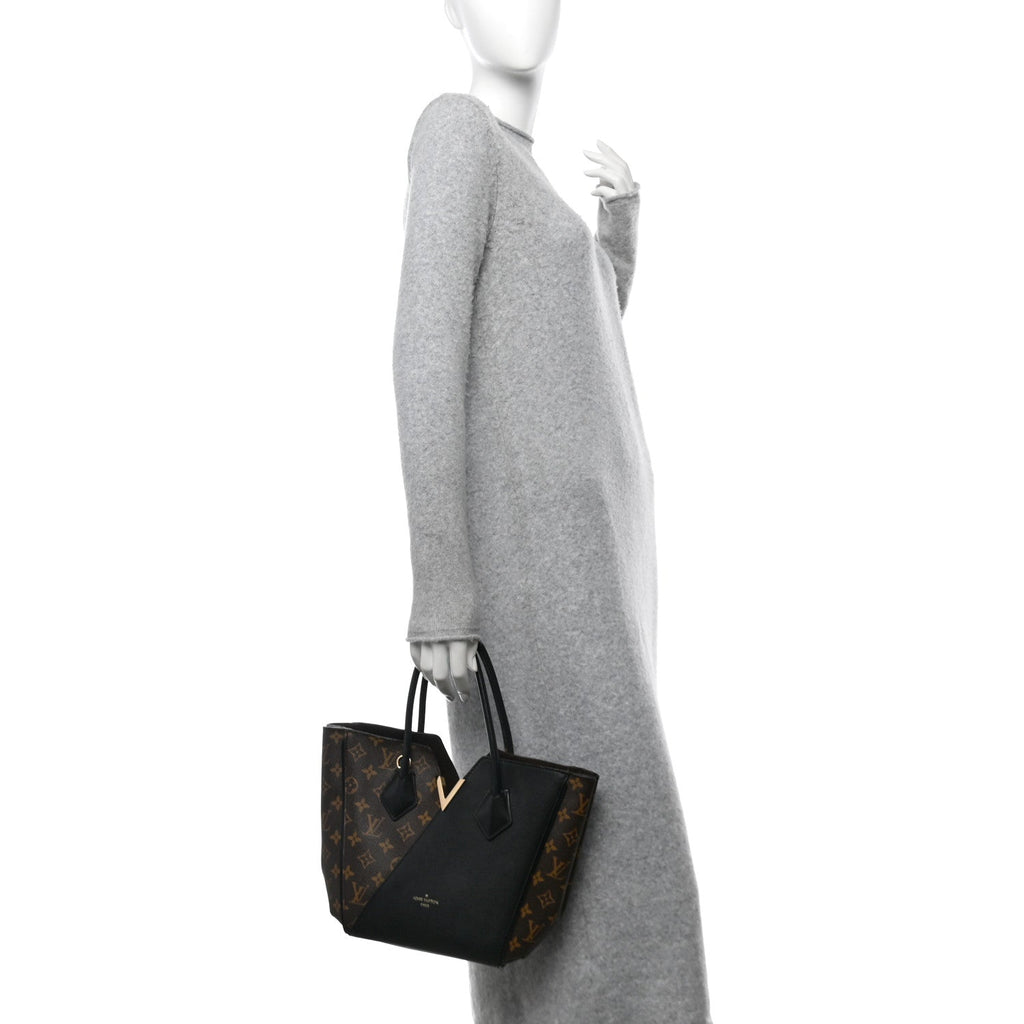 Calfskin Monogram Kimono Tote PM Black