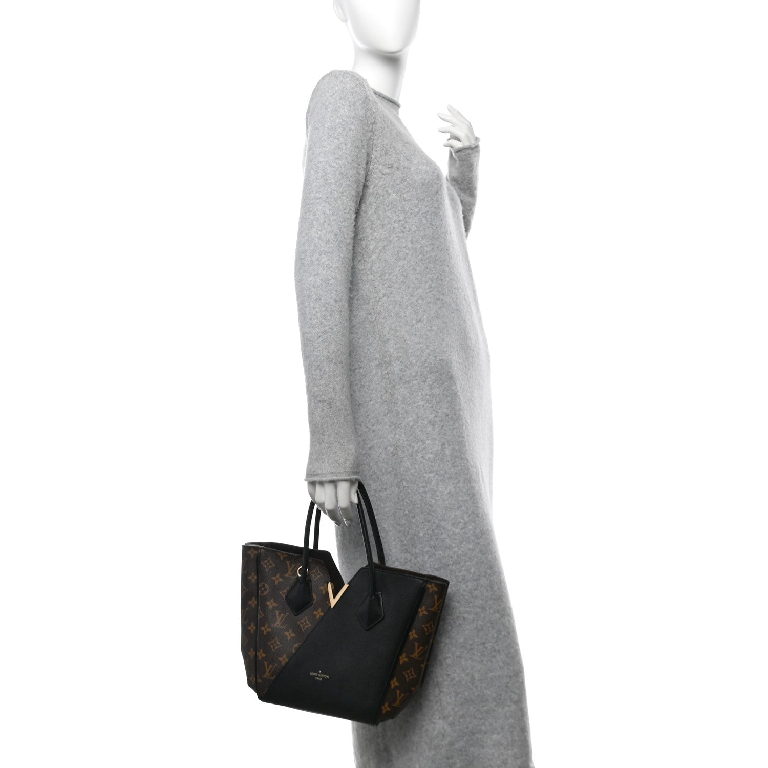 Calfskin Monogram Kimono Tote PM Black